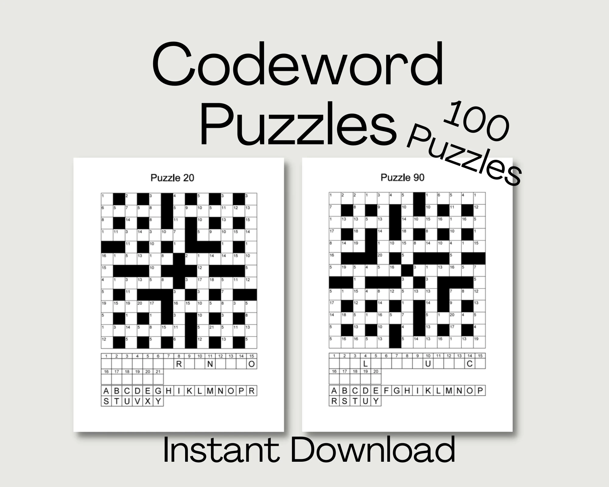 100 Codeword Puzzles Coded Crosswords Printable Codeword Puzzles Instant Download Etsy UK 100 Codeword Puzzles Coded Crosswords Printable Codeword Puzzles Instant Download Etsy UK