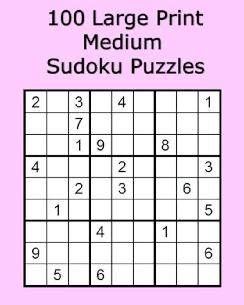 100 Large Print Medium Sudoku Puzzles Murchadh Terry Amazon de Books 100 Large Print Medium Sudoku Puzzles Murchadh Terry Amazon de Books