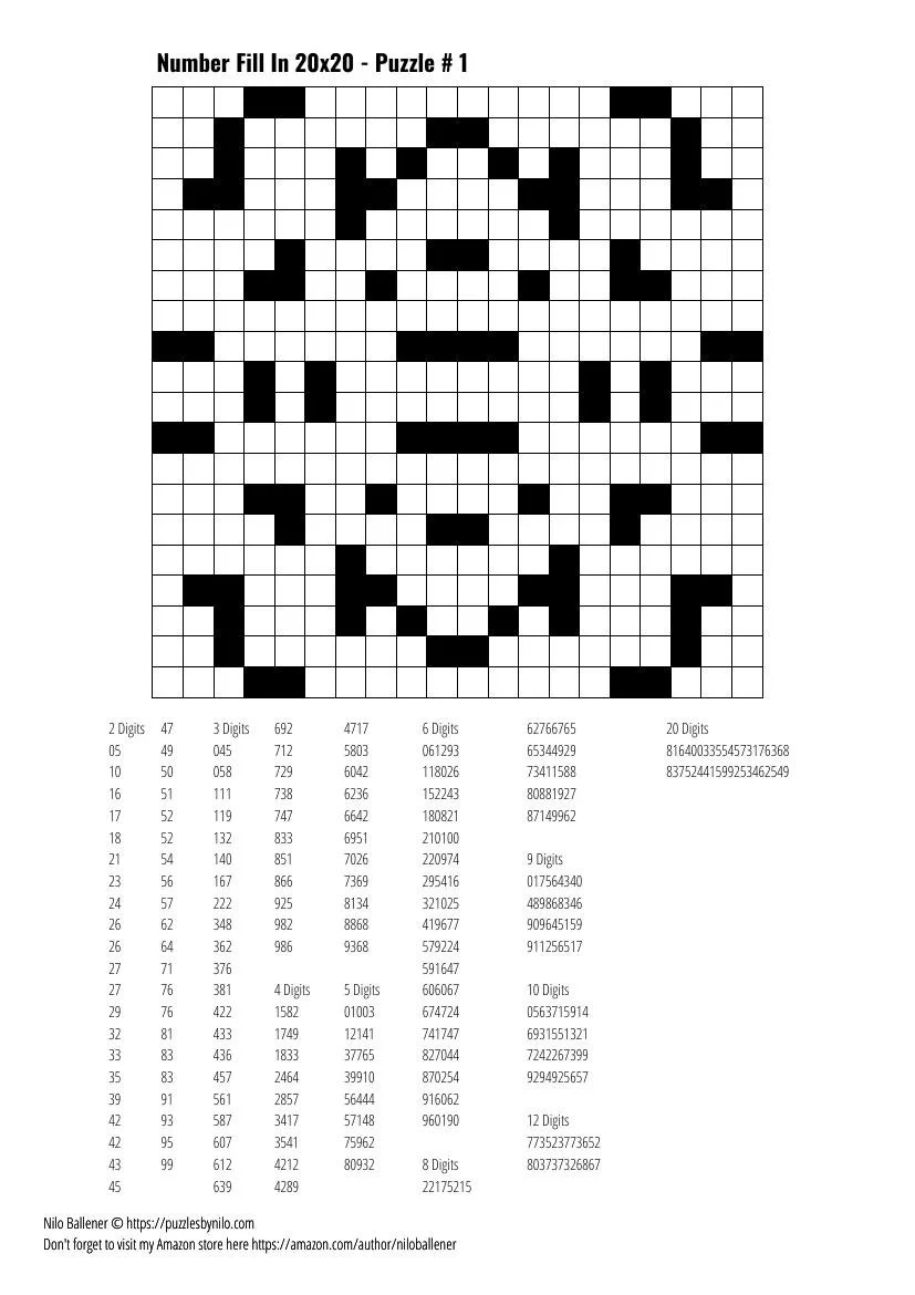 100 Number Fill In Puzzles Volume 10 PRINTABLE DOWNLOADABLE Puzzles By Nilo 100 Number Fill In Puzzles Volume 10 PRINTABLE DOWNLOADABLE Puzzles By Nilo