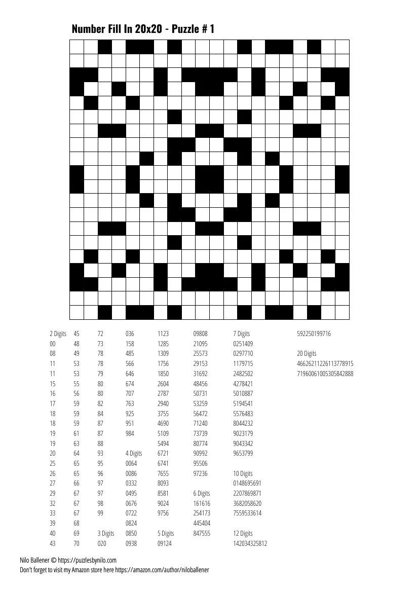 100 Number Fill In Puzzles Volume 5 PRINTABLE DOWNLOADABLE Puzzles By Nilo 100 Number Fill In Puzzles Volume 5 PRINTABLE DOWNLOADABLE Puzzles By Nilo