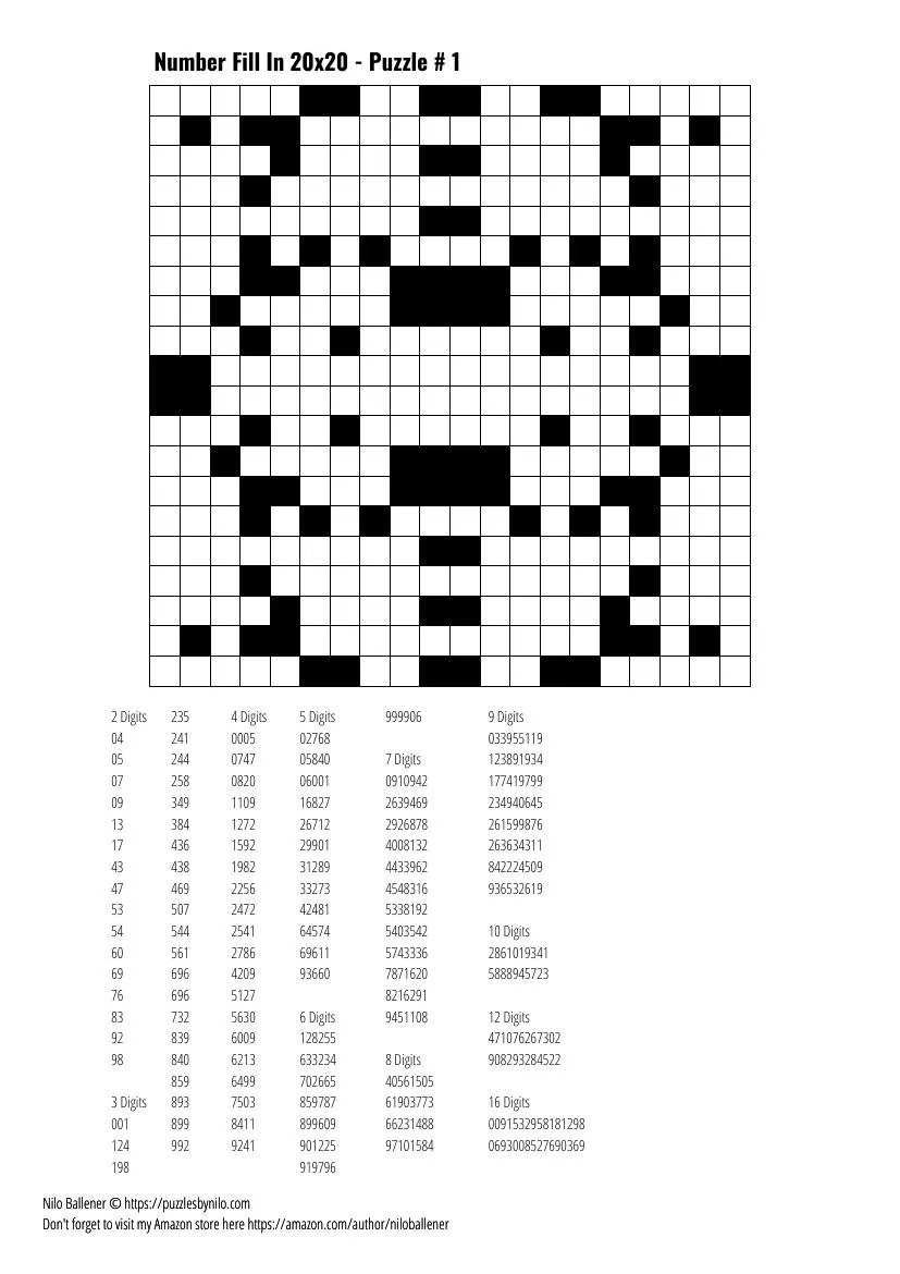 100 Number Fill In Puzzles Volume 7 PRINTABLE DOWNLOADABLE Puzzles By Nilo 100 Number Fill In Puzzles Volume 7 PRINTABLE DOWNLOADABLE Puzzles By Nilo