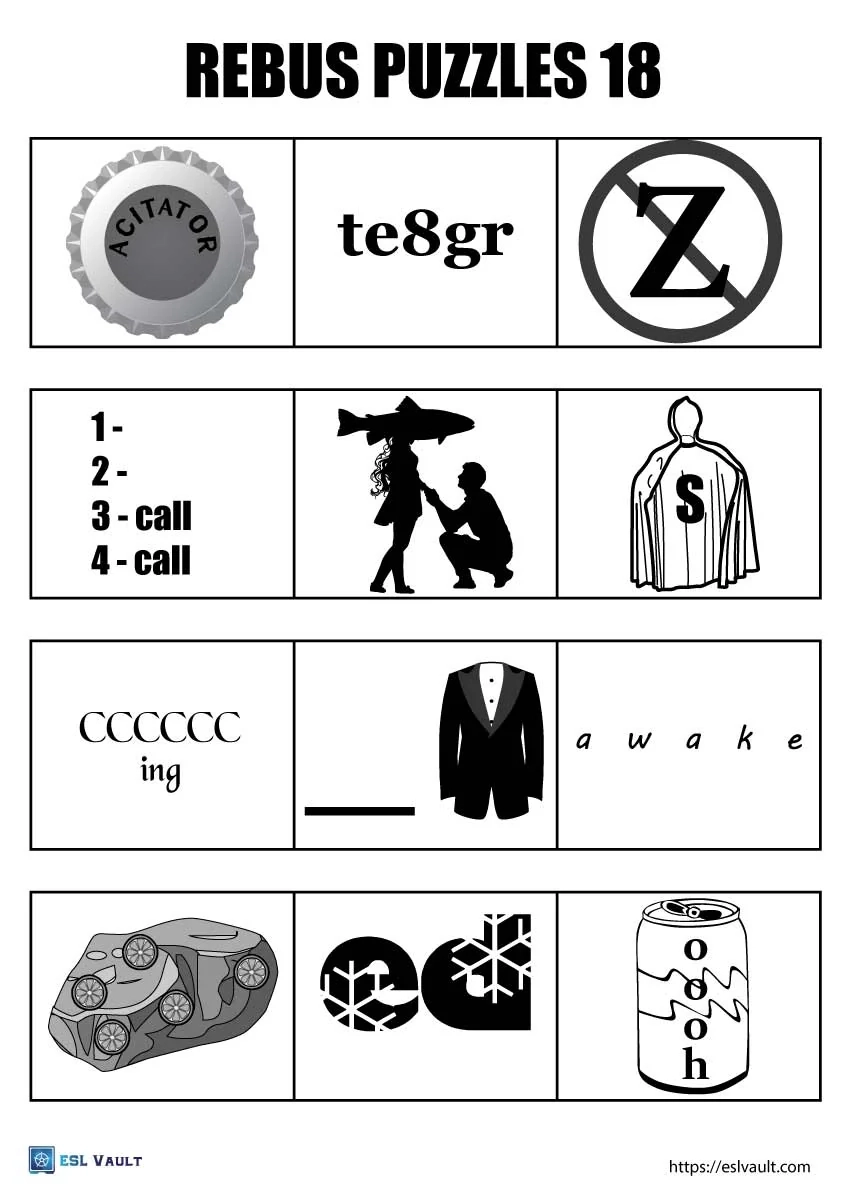 Rebus Printable Puzzles Rebus Printable Puzzles