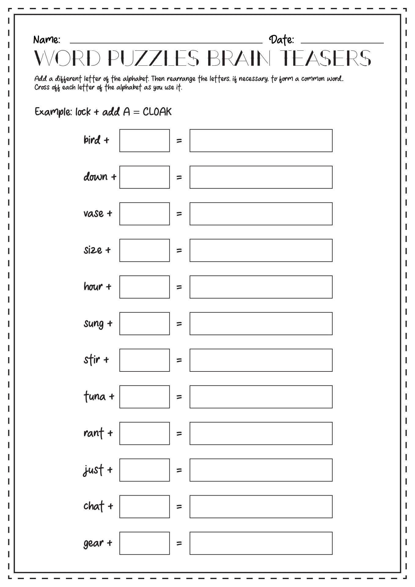 12 Printable Brain Teaser Worksheets Free PDF At Worksheeto 12 Printable Brain Teaser Worksheets Free PDF At Worksheeto