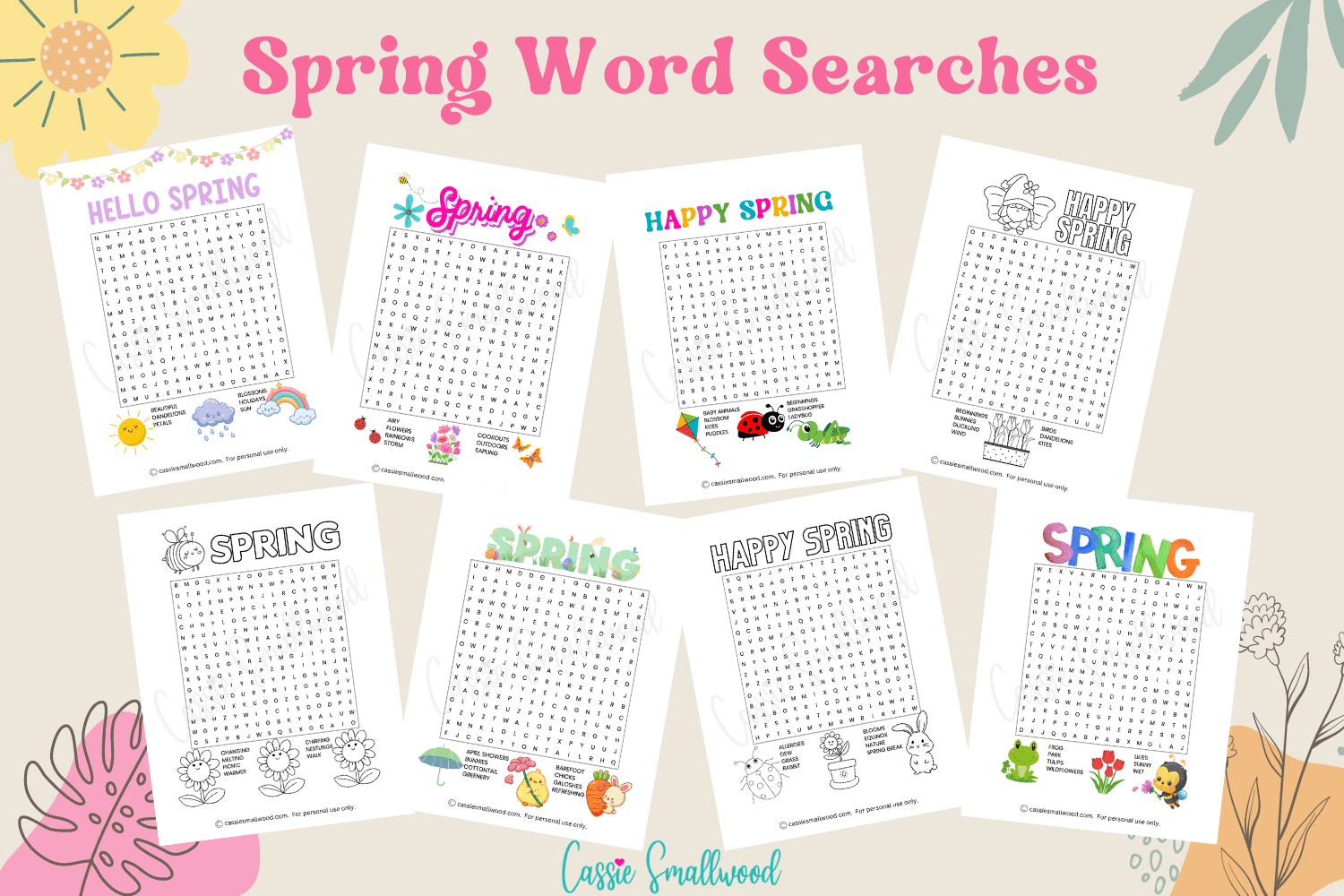 Spring Puzzles Printable Spring Puzzles Printable