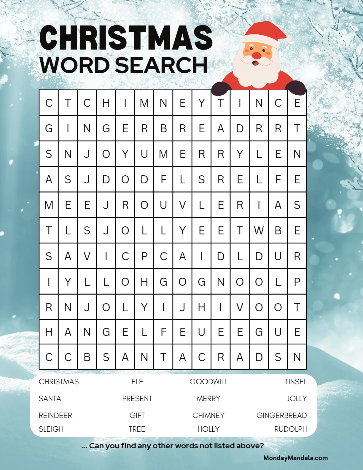Free Printable Christmas Word Search Puzzles Free Printable Christmas Word Search Puzzles