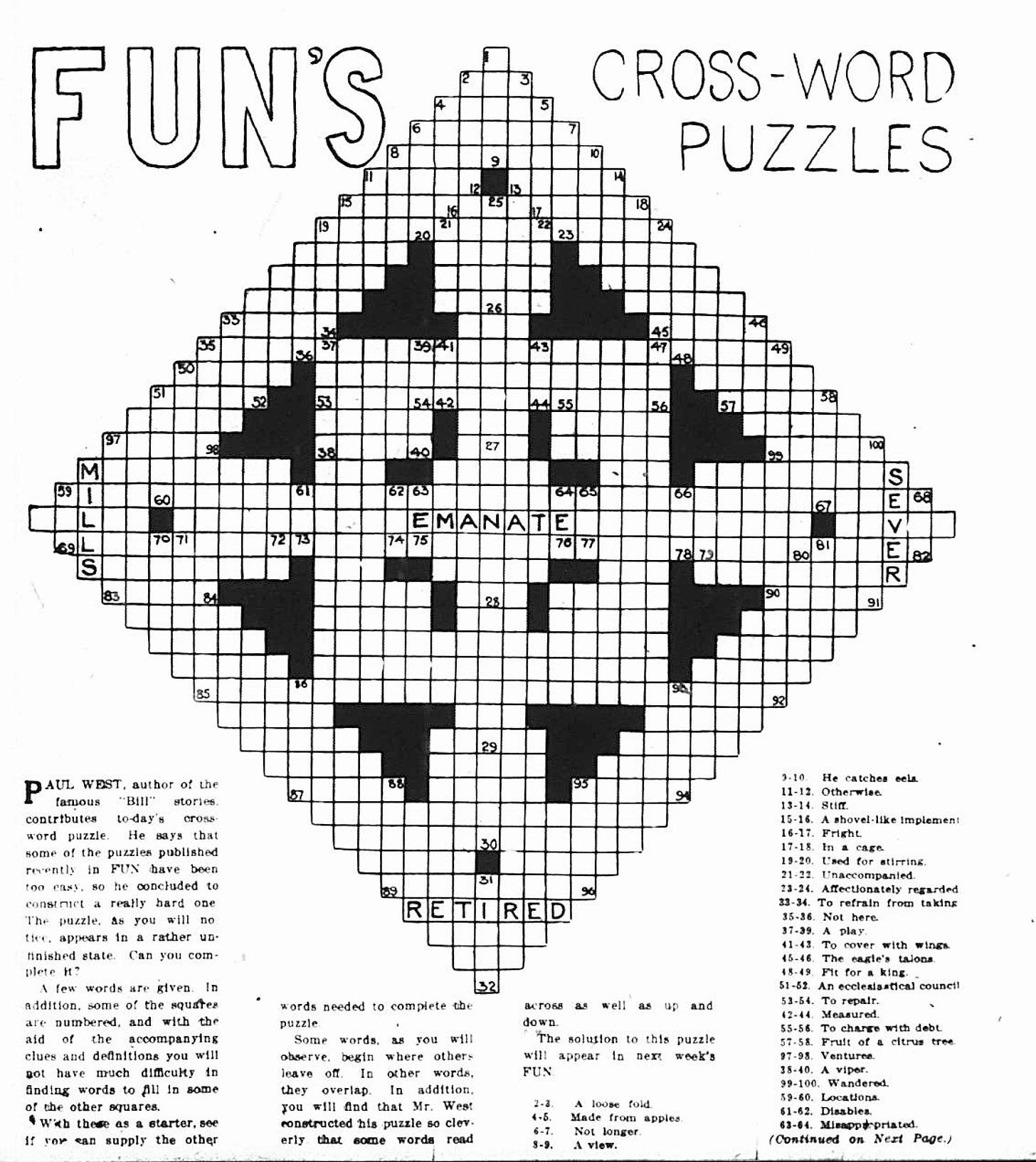 1915 The Year In Crosswords T Campbell s Grid 1915 The Year In Crosswords T Campbell s Grid