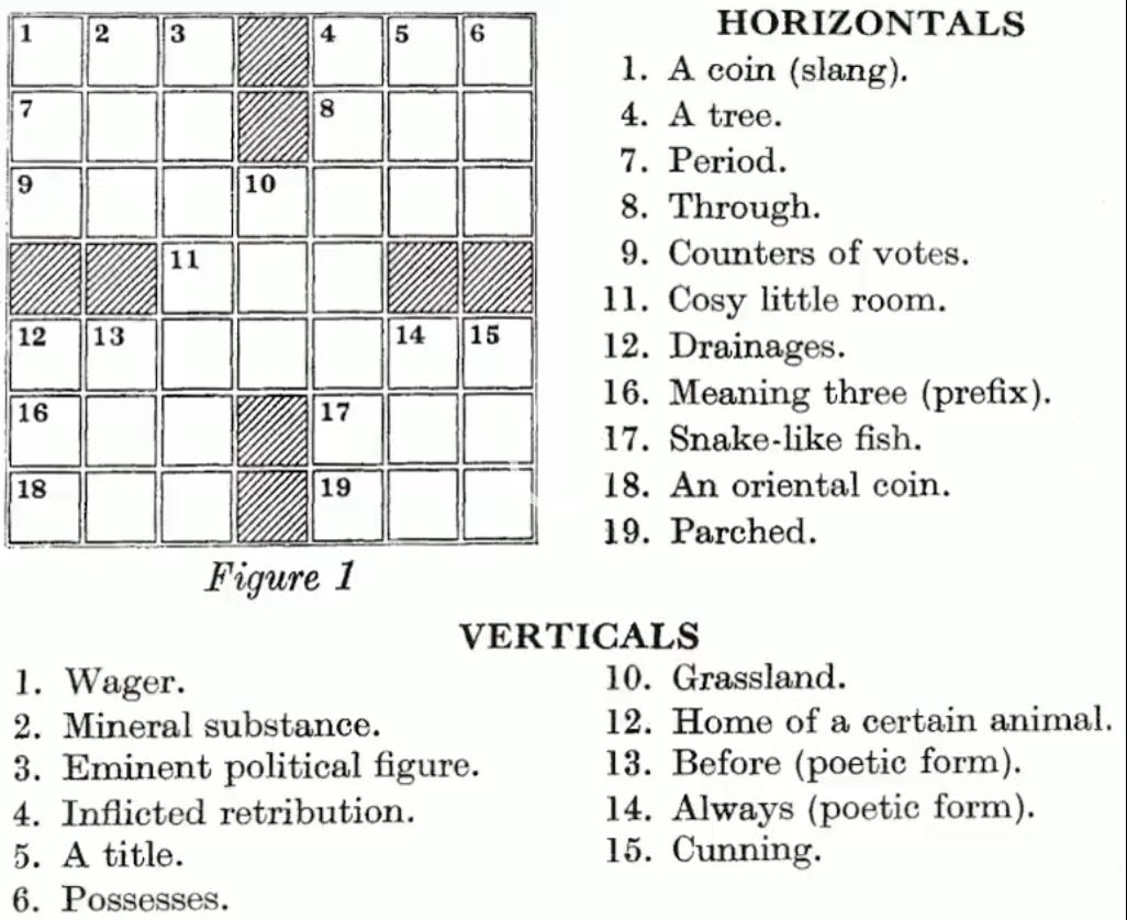 1924 The Year In Crosswords 3 Of 4 T Campbell s Grid 1924 The Year In Crosswords 3 Of 4 T Campbell s Grid