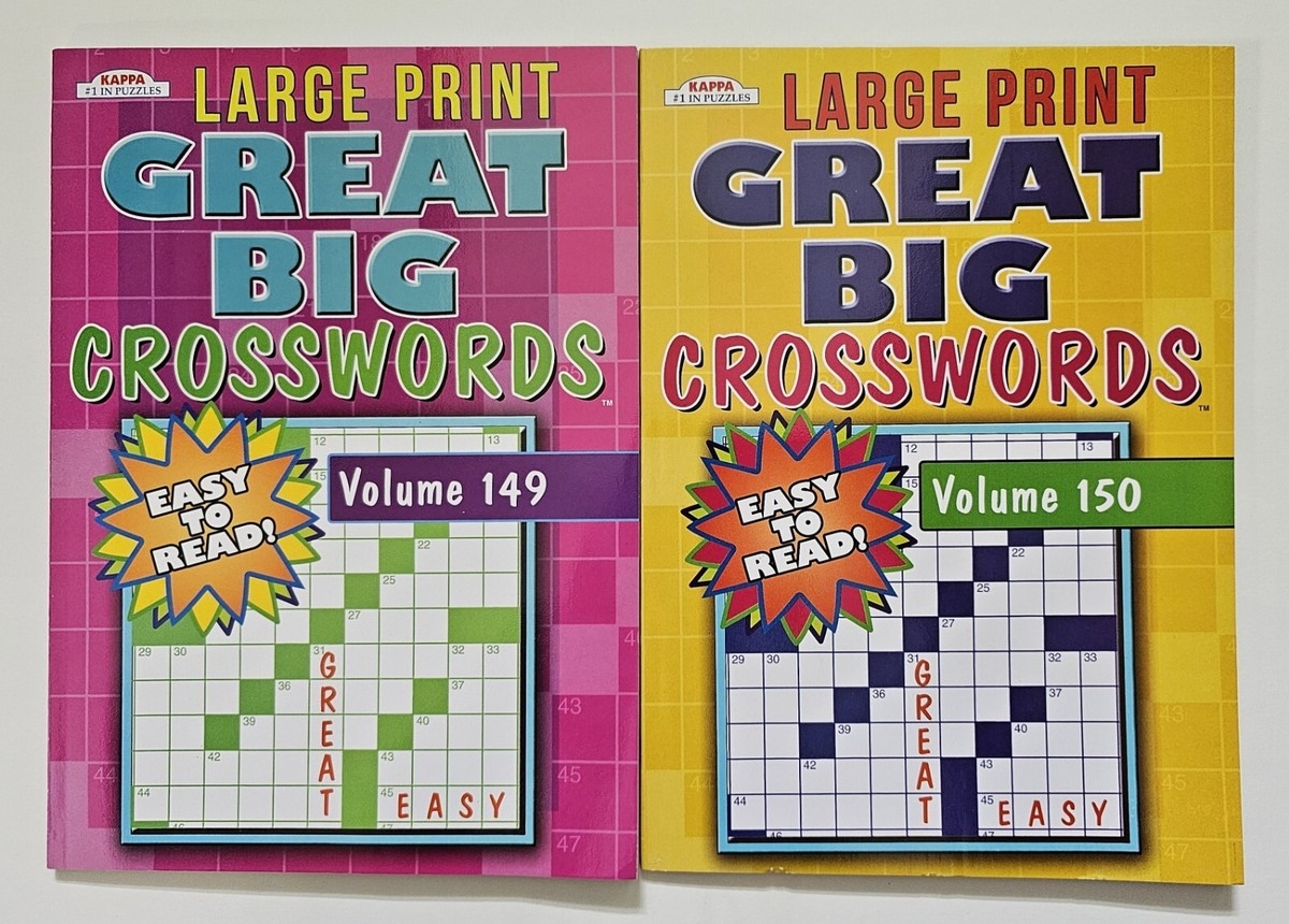 2 Large Print Great Big Crosswords Puzzle Books Vol 149 150 Hobby Games Finds EBay 2 Large Print Great Big Crosswords Puzzle Books Vol 149 150 Hobby Games Finds EBay
