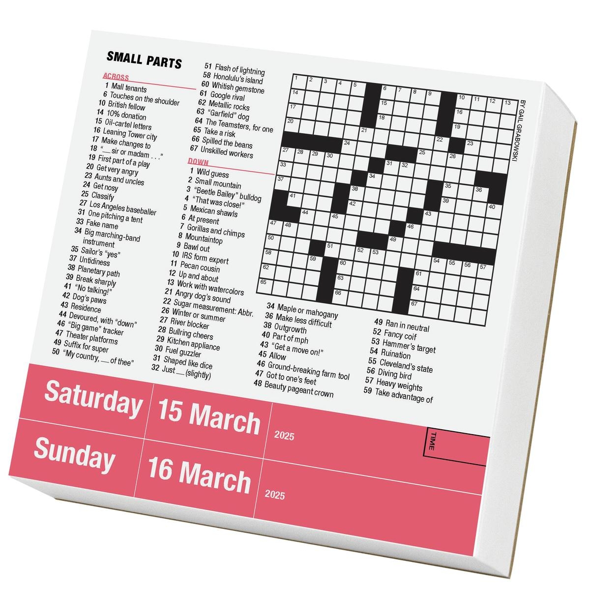 2025 Mensa 10 Minute Crossword Puzzles Page A Day Calendar By Stanley Newman Workman Calendars Bolen Books