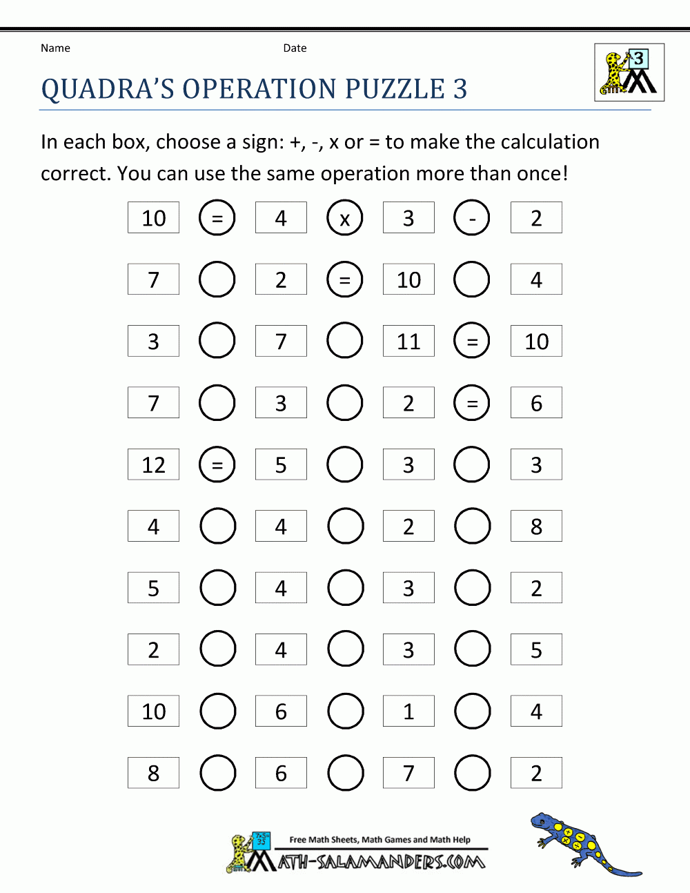 3rd Grade Math Puzzles Worksheets 3rd Grade Math Puzzles Worksheets