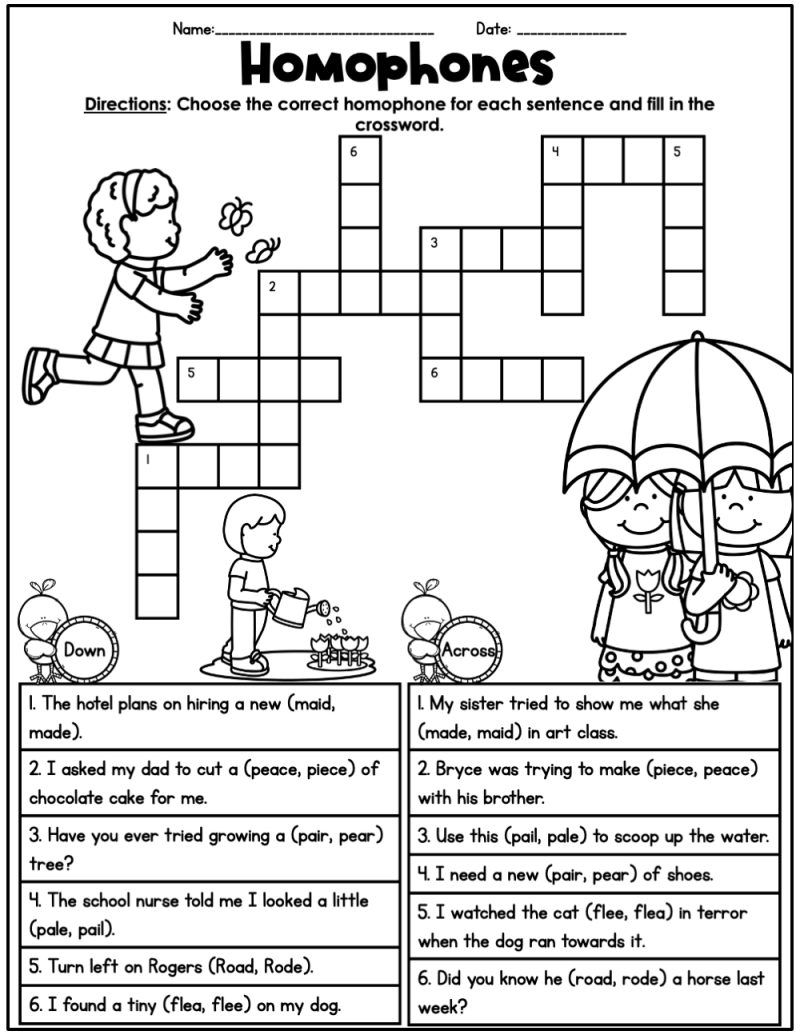 Printable Third Grade Crossword Puzzles Printable Third Grade Crossword Puzzles