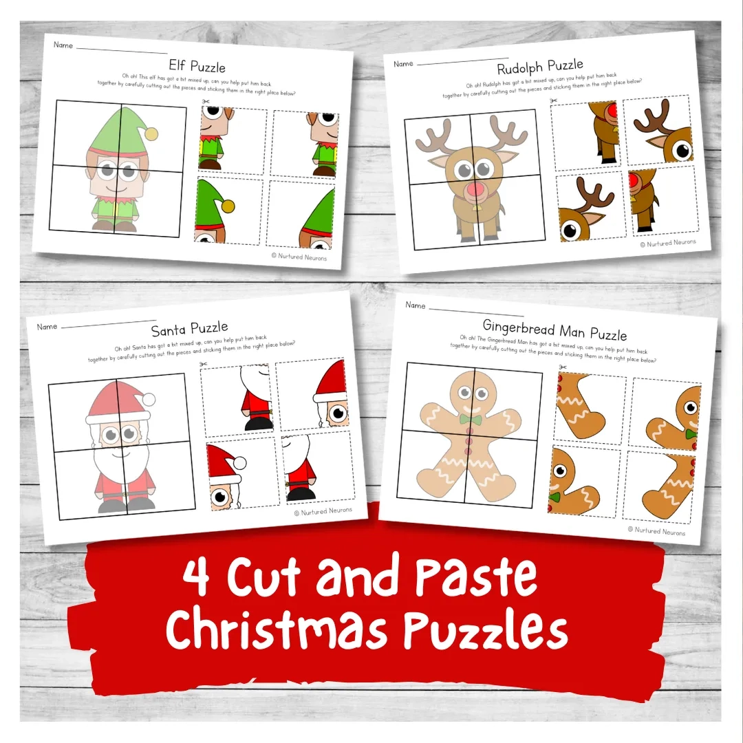 4 Awesome Cut And Paste Christmas Puzzles Preschool Printable Nurtured Neurons 4 Awesome Cut And Paste Christmas Puzzles Preschool Printable Nurtured Neurons