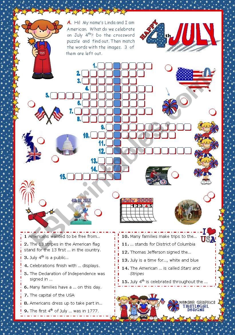 4th Of July Happy Birthday America Crossword Puzzle For Worksheets Library 4th Of July Happy Birthday America Crossword Puzzle For Worksheets Library