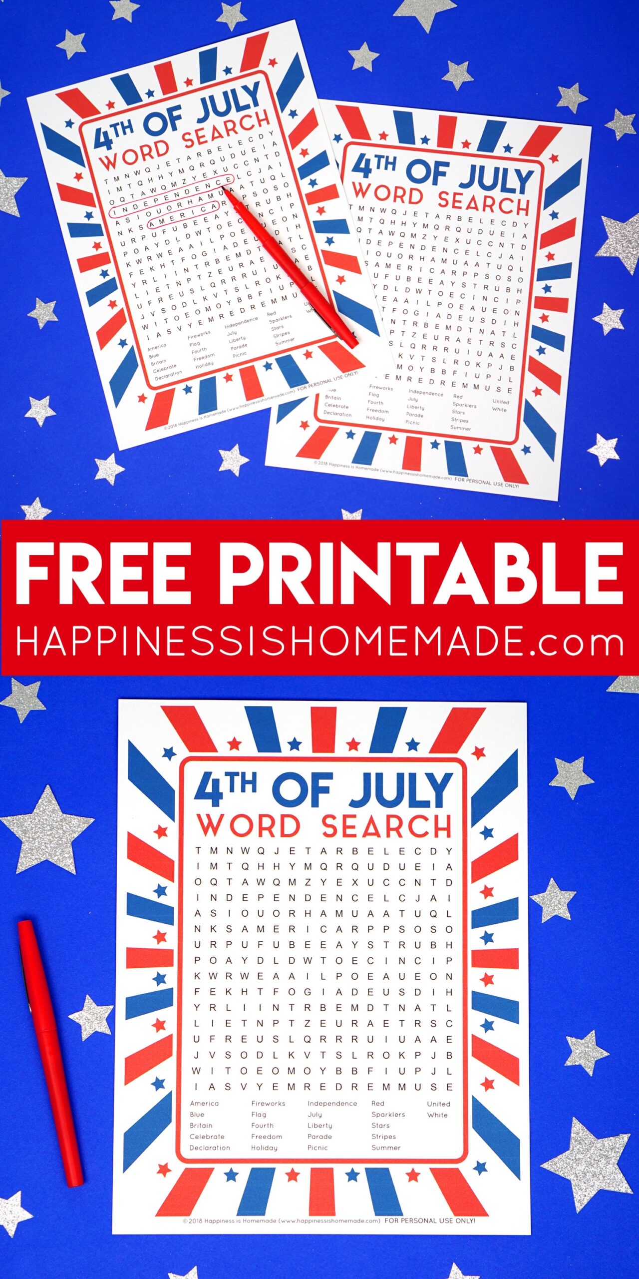 4th Of July Puzzles Printable