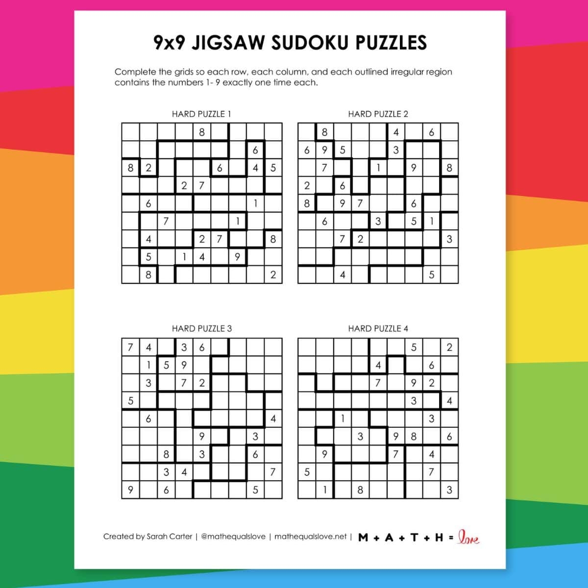 Hard Sudoku Puzzles Printable Hard Sudoku Puzzles Printable