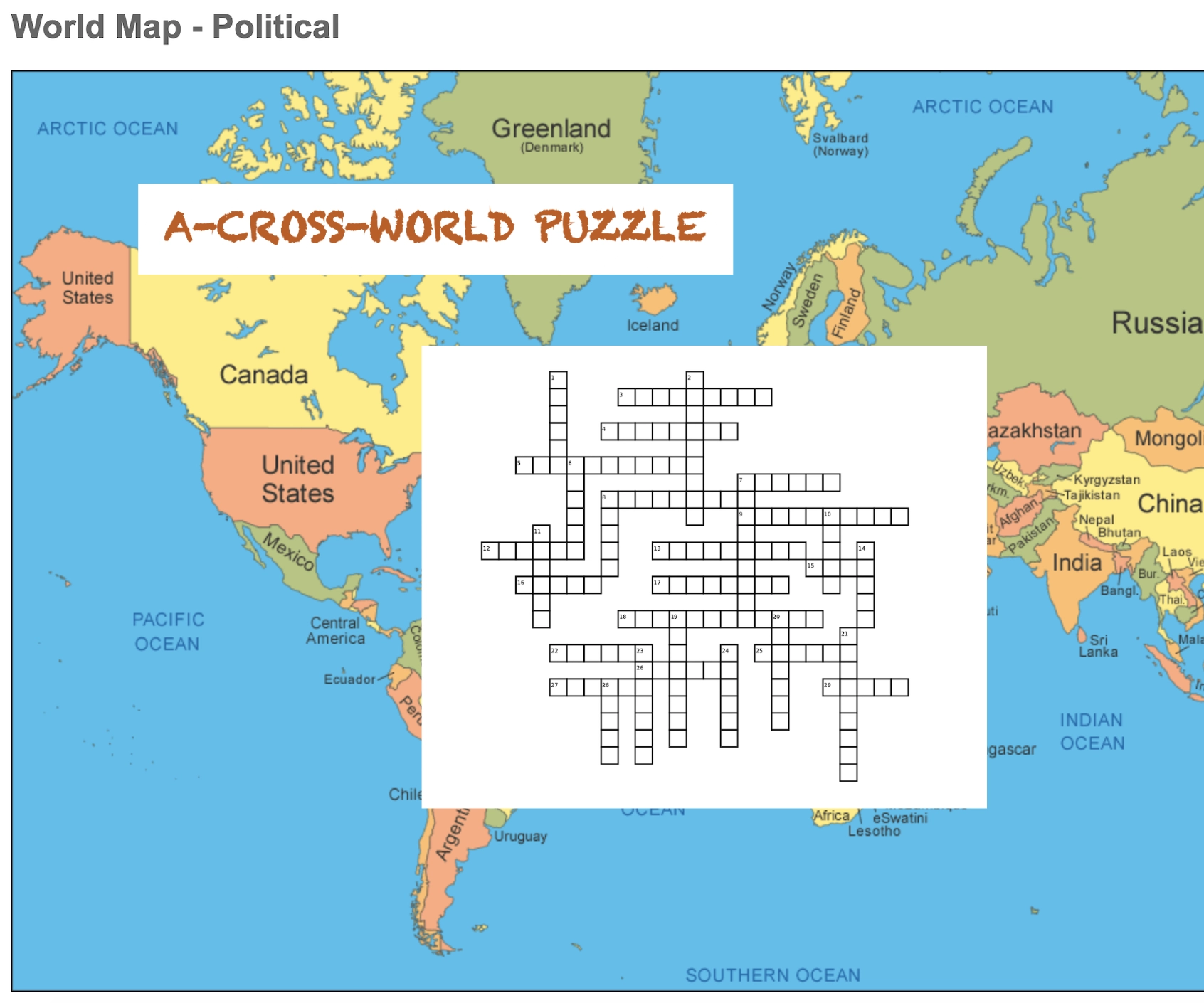 A Cross World Puzzle Instructables A Cross World Puzzle Instructables