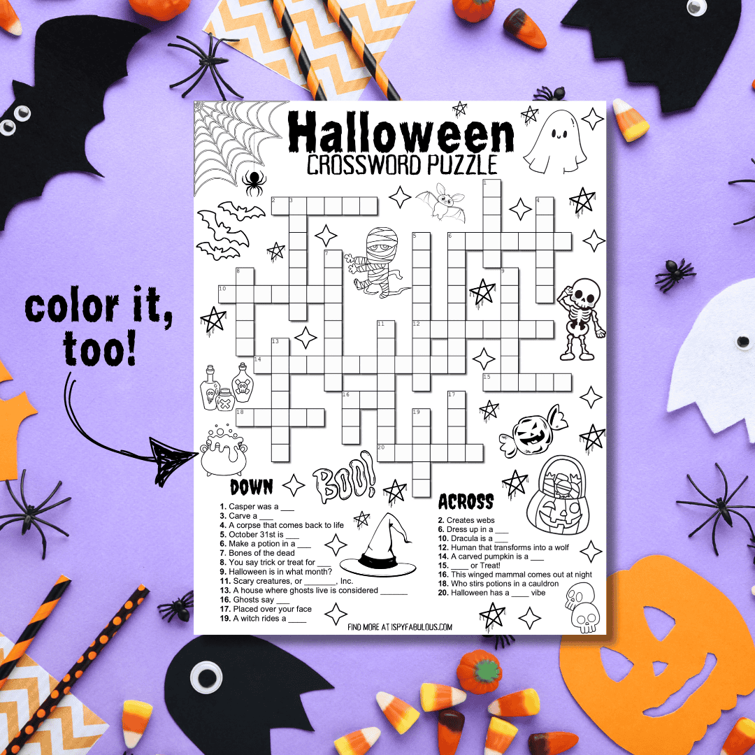 Halloween Crossword Puzzles Printable Kids Halloween Crossword Puzzles Printable Kids