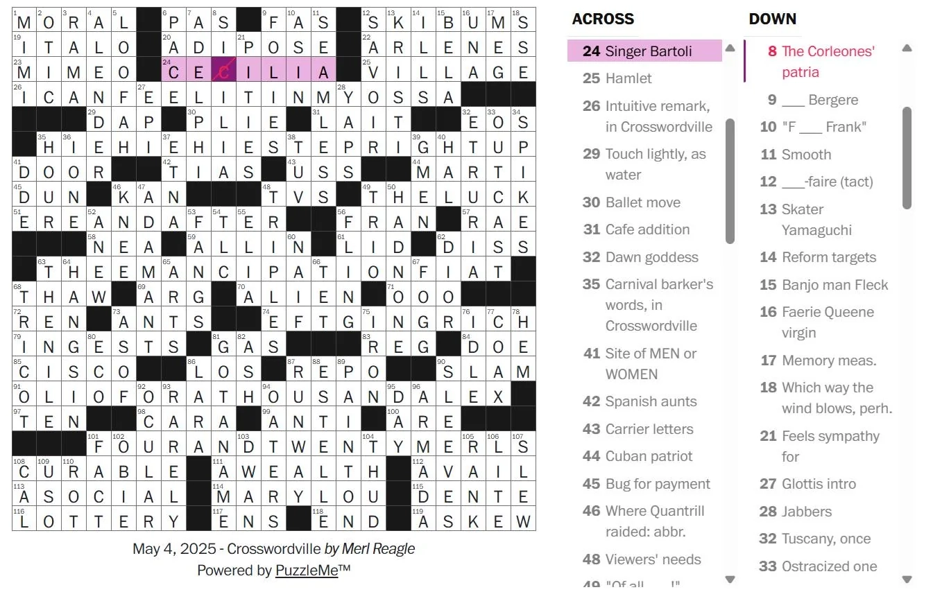 Actual Error In WaPo Merl Reagle For May 4th R crossword Actual Error In WaPo Merl Reagle For May 4th R crossword