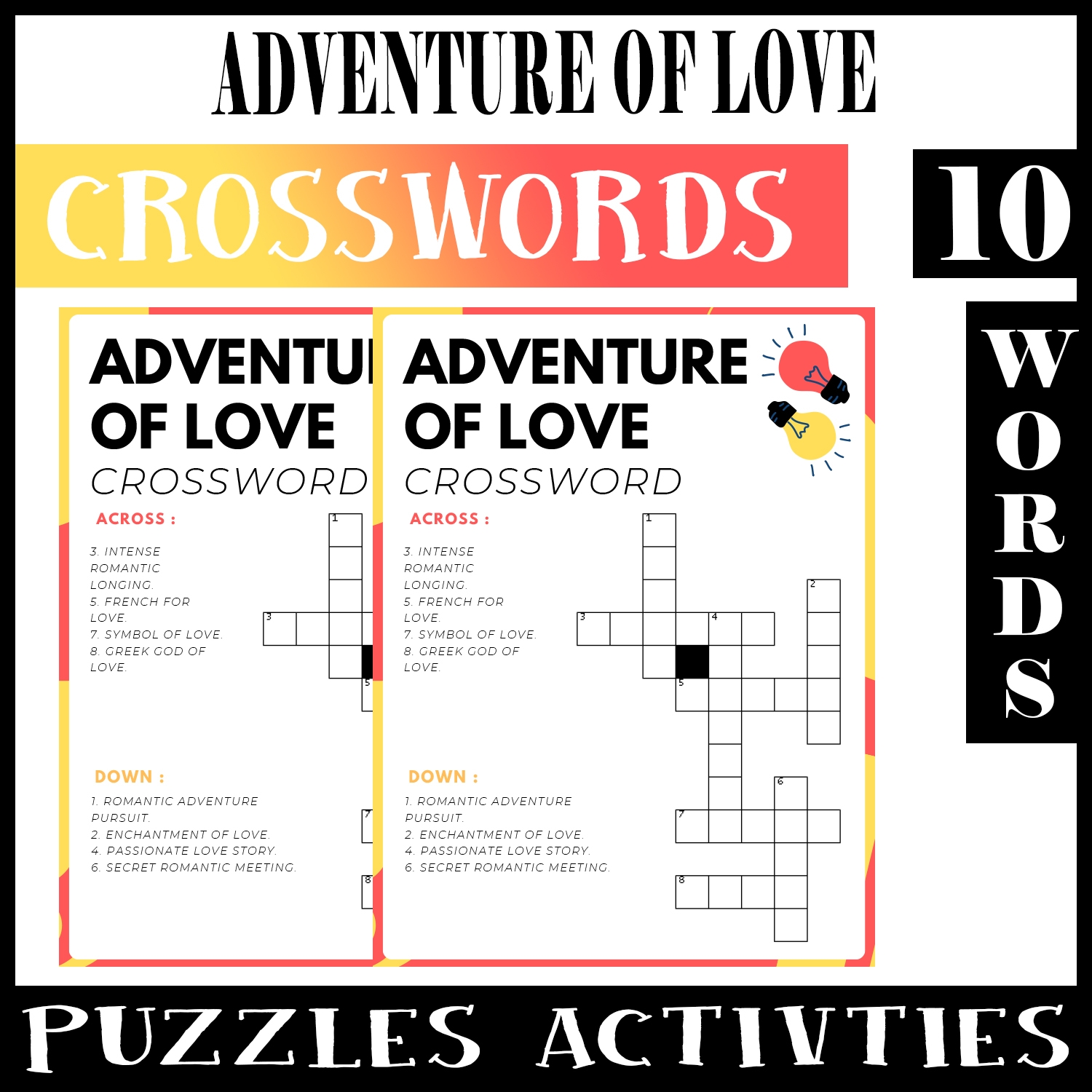 Adventure Of Love No Prep Crossword Puzzle Worksheet Activity For Morning Work Made By Teachers Adventure Of Love No Prep Crossword Puzzle Worksheet Activity For Morning Work Made By Teachers