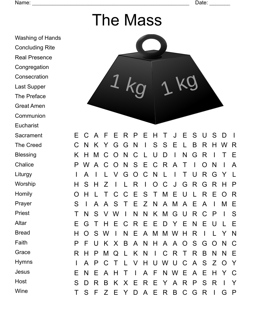 ALTAR SERVER CROSSWORD PUZZLE WordMint
