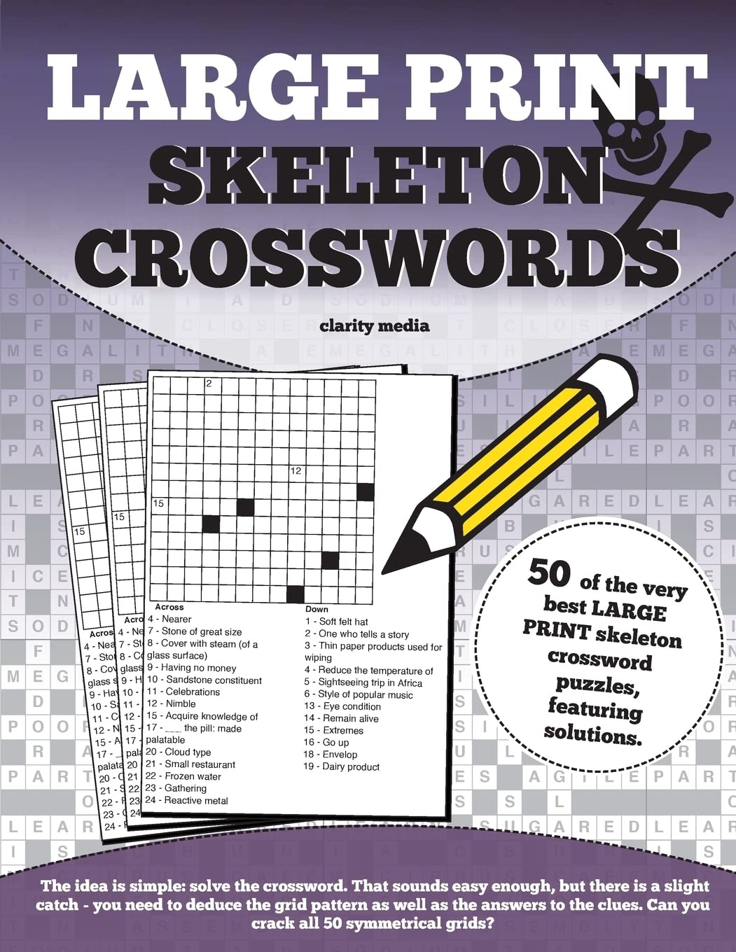Amazon Large Print Skeleton Crosswords 9781537637747 Media Clarity Books Amazon Large Print Skeleton Crosswords 9781537637747 Media Clarity Books