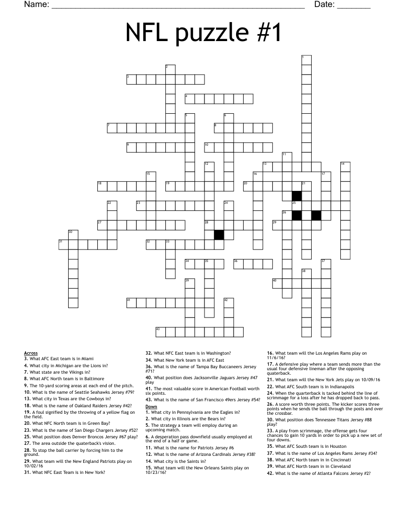american football crosswords word searches bingo cards wordmint