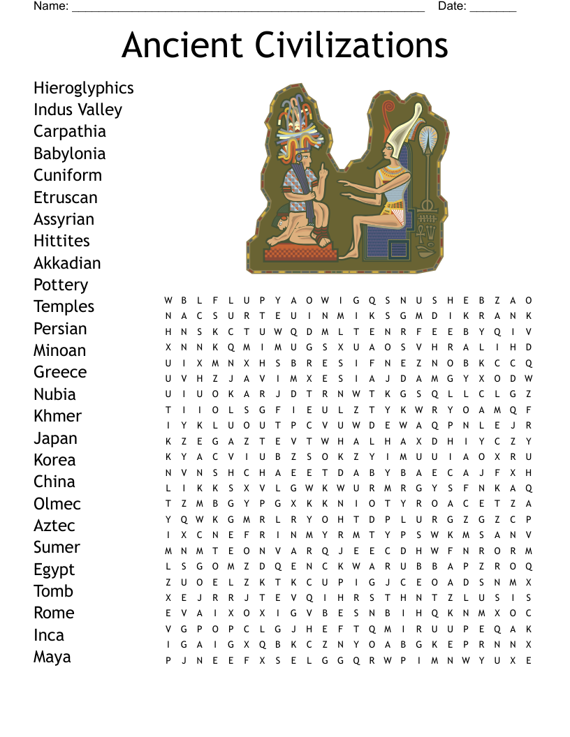 Ancient Civilizations Cross Word WordMint Ancient Civilizations Cross Word WordMint