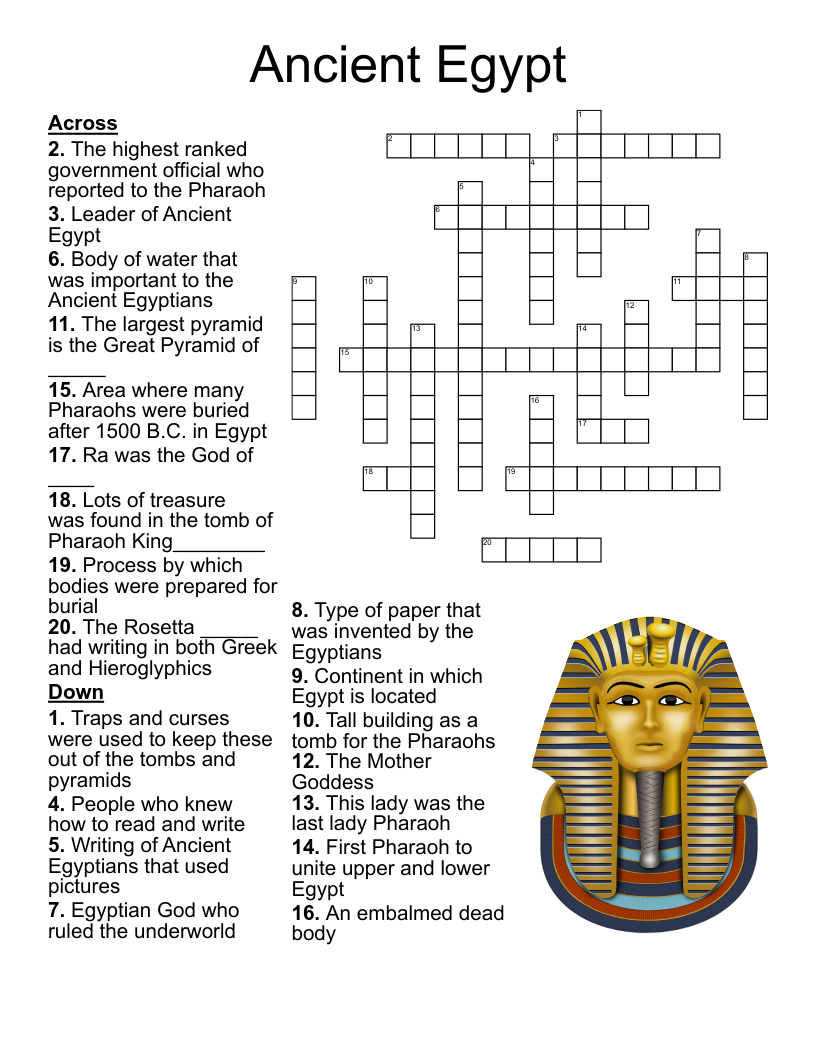 Ancient Civilizations Crossword Puzzles Printable Ancient Civilizations Crossword Puzzles Printable