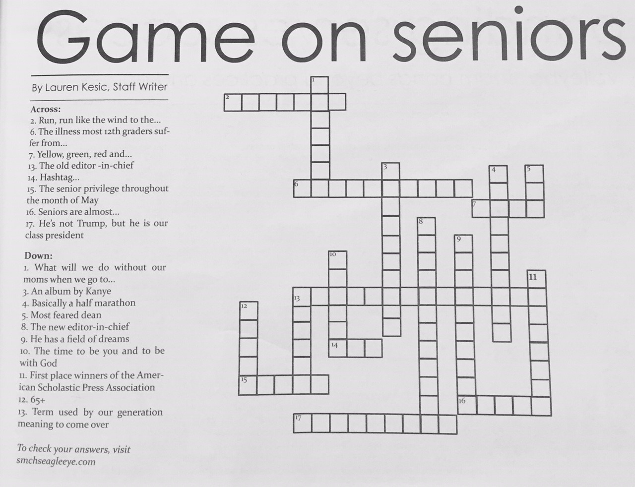 Crossword Puzzles Seniors Printable Crossword Puzzles Seniors Printable