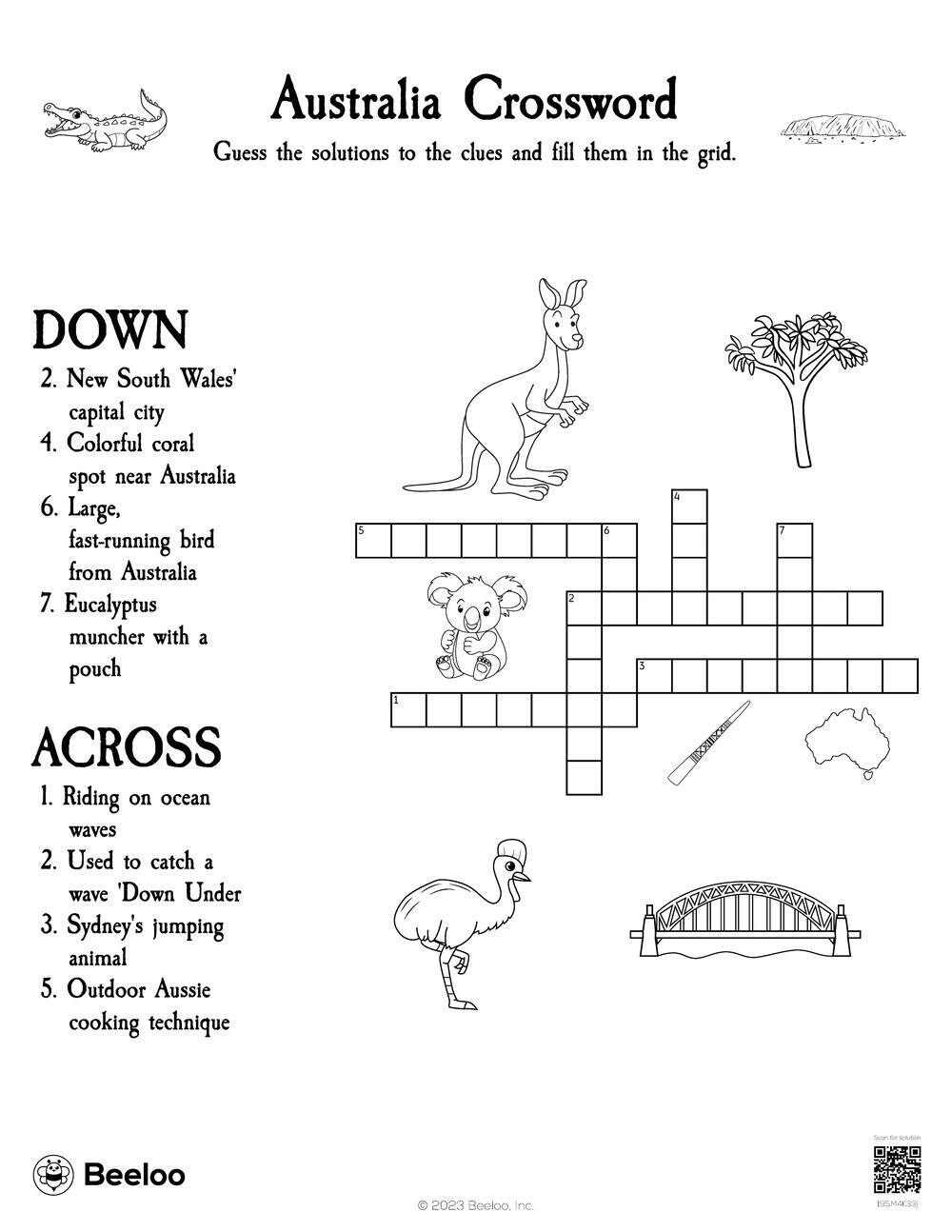 Australian Crossword Puzzles Printable Australian Crossword Puzzles Printable
