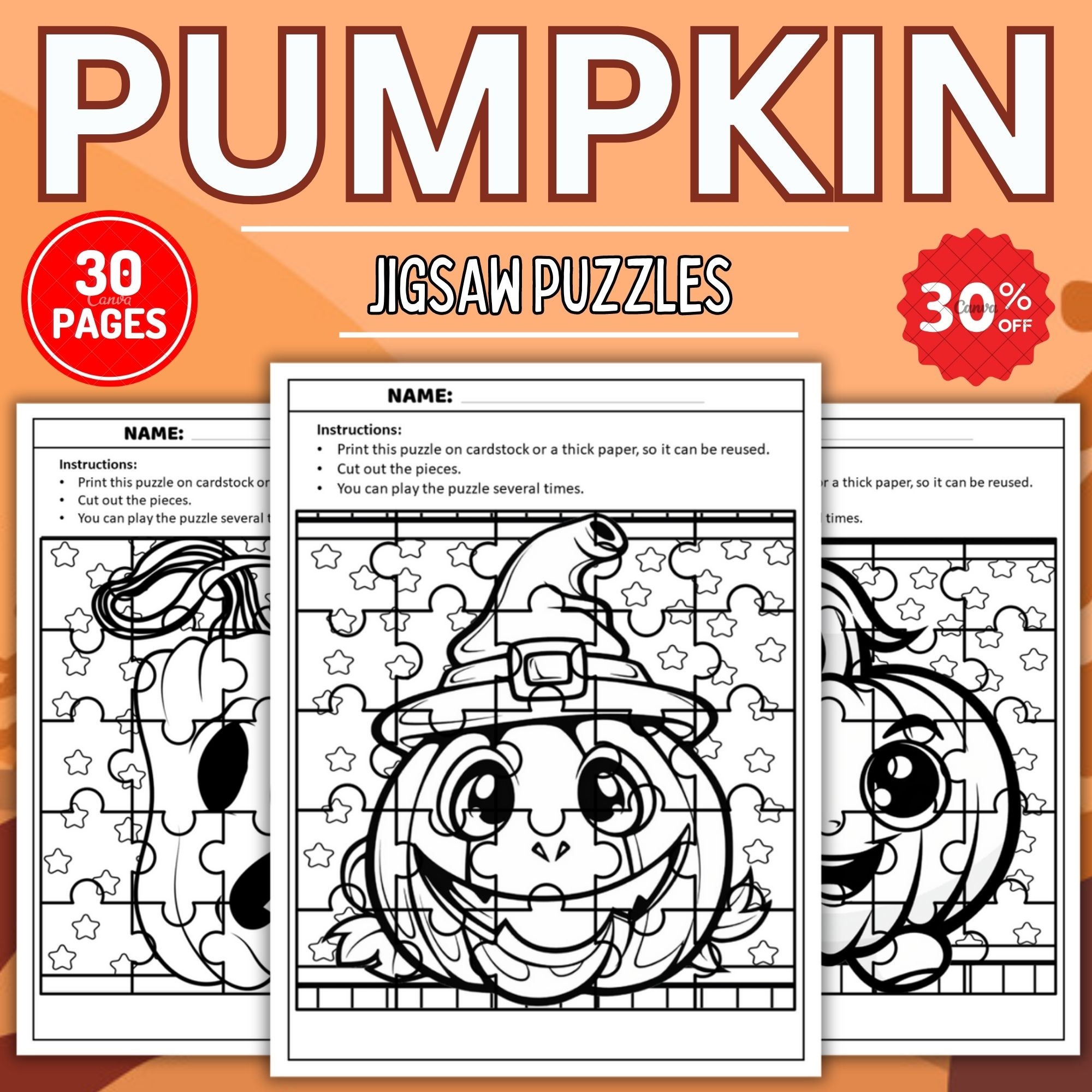 Autumn Pumpkin Jigsaw Puzzles Coloring Pages Sheets Fun Fall Season Activities Made By Teachers Autumn Pumpkin Jigsaw Puzzles Coloring Pages Sheets Fun Fall Season Activities Made By Teachers