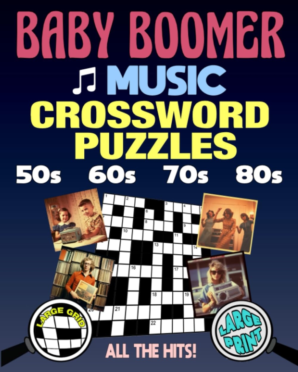 Baby Boomer Music Crossword Puzzles Large Print Large Grid Puzzles Featuring Lyrics Song Titles And Artists From The 1950s 1960s 1970s And 1980s Brewer Danny 9798857587652 Amazon Books