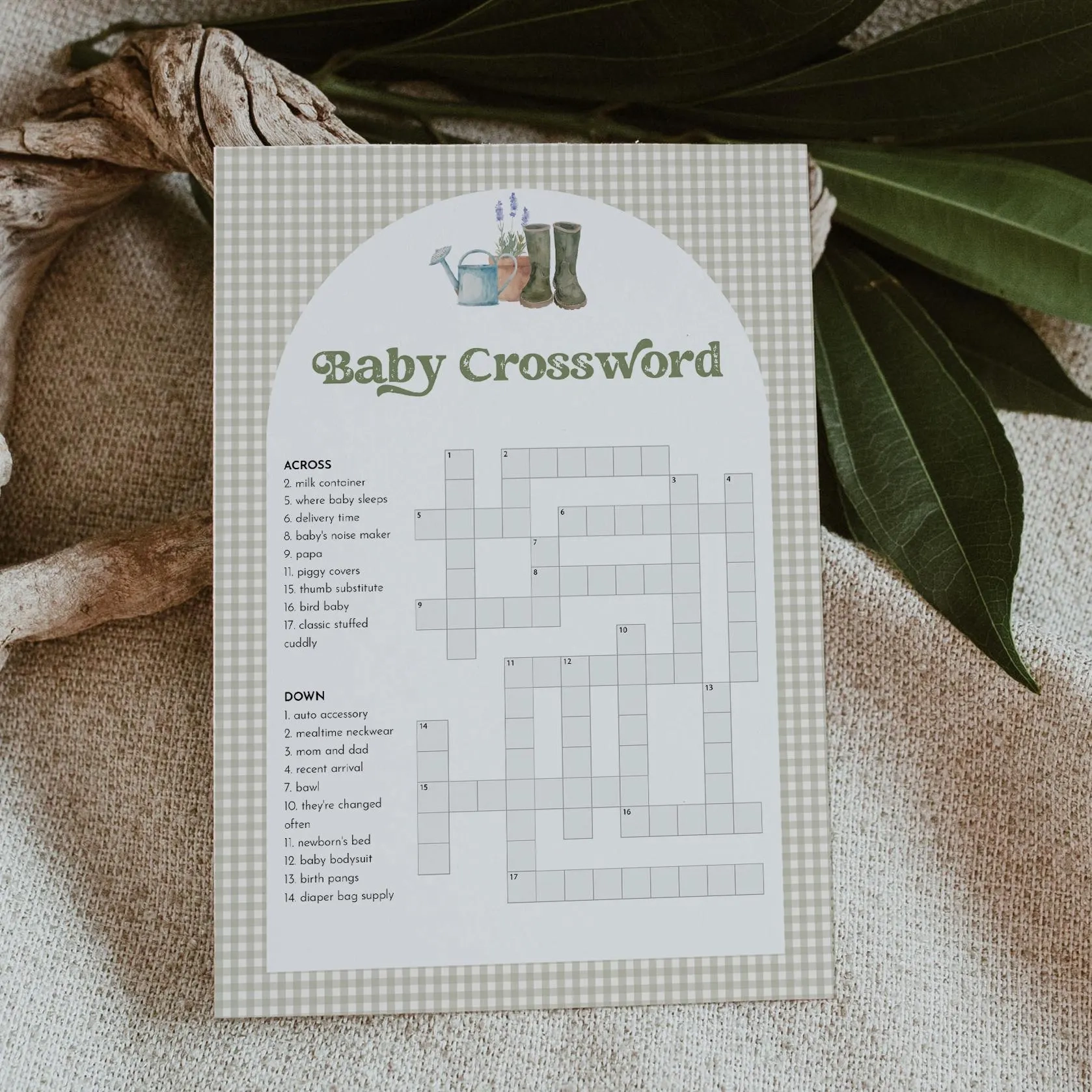 Baby Crossword Puzzle Locally Grown Baby Shower Game Printable Crossword Game With Answer Key Instant Download Templett 5x7 0059 33BAG Baby Crossword Puzzle Locally Grown Baby Shower Game Printable Crossword Game With Answer Key Instant Download Templett 5x7 0059 33BAG
