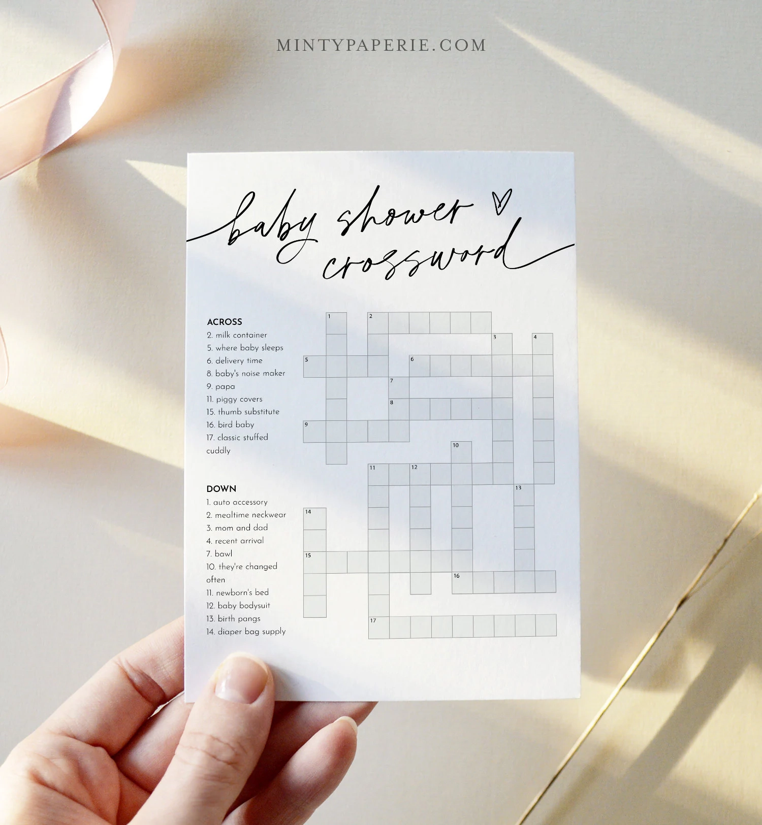 Baby Crossword Puzzle Minimalist Baby Shower Game Printable Crossword Game With Answer Key Instant Download Templett 5x7 0032 33BAG Etsy Baby Crossword Puzzle Minimalist Baby Shower Game Printable Crossword Game With Answer Key Instant Download Templett 5x7 0032 33BAG Etsy