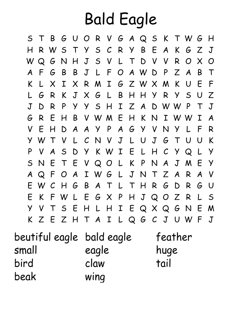 The Eagles Puzzles Printable The Eagles Puzzles Printable