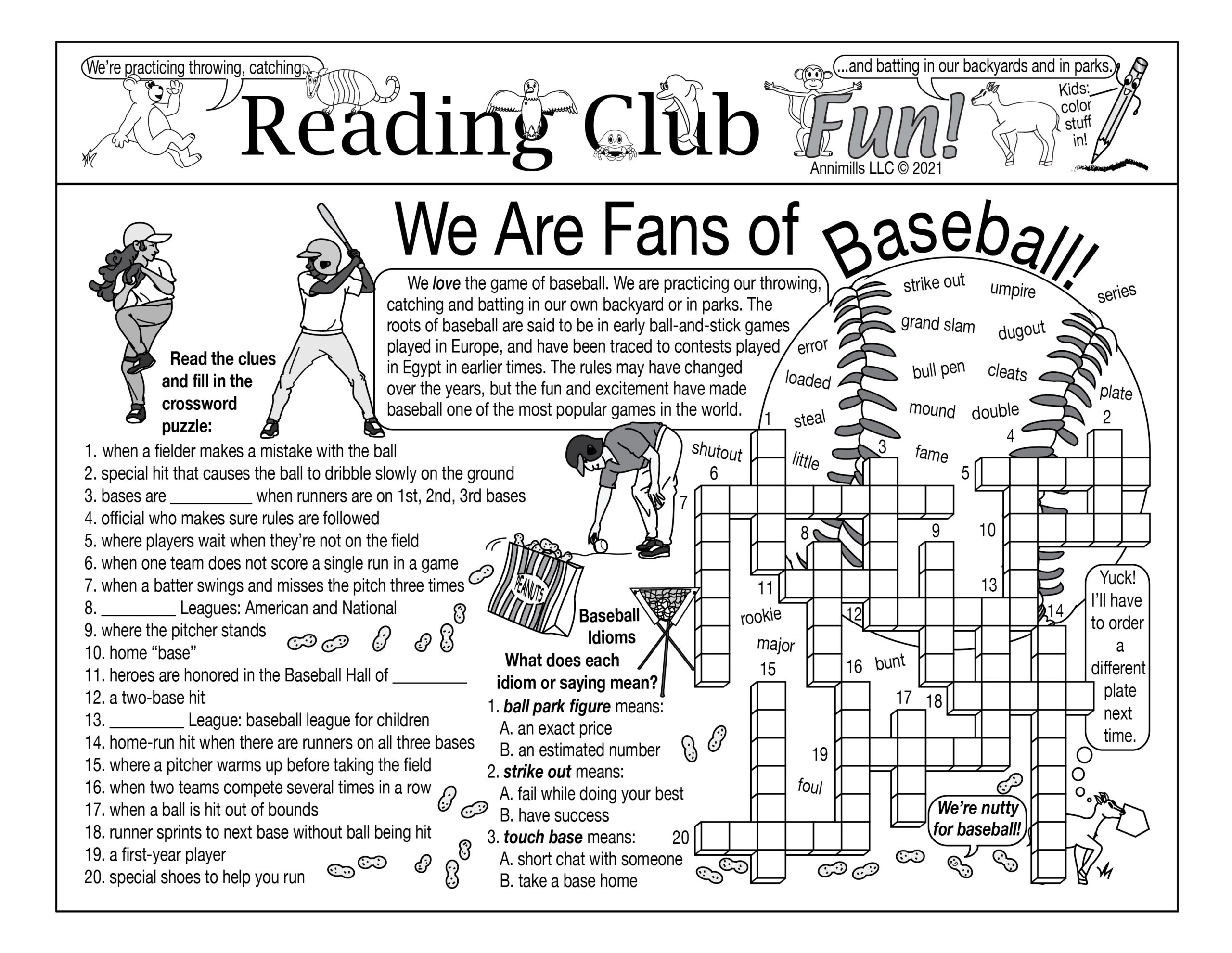 Baseball And Spring Sports Printable Puzzles Set Baseball And Spring Sports Printable Puzzles Set