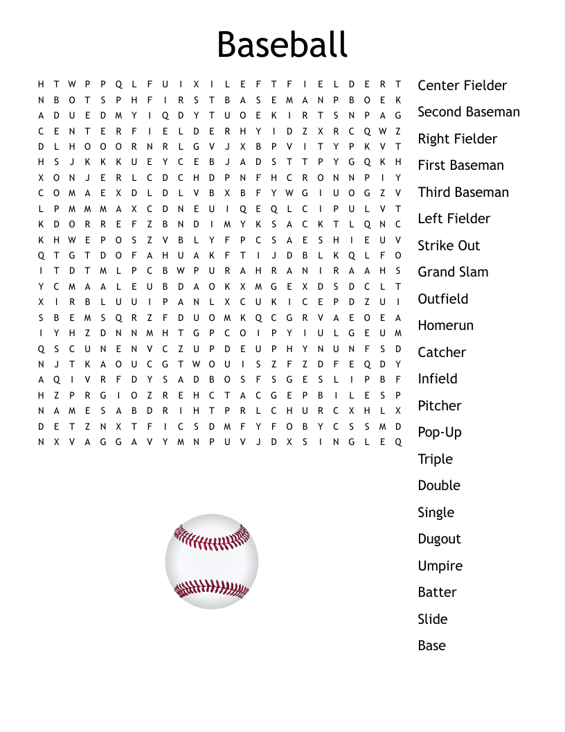 Baseball Crossword Puzzle WordMint Baseball Crossword Puzzle WordMint