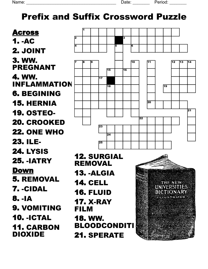 Arthritis Crossword Puzzles Printable Easy