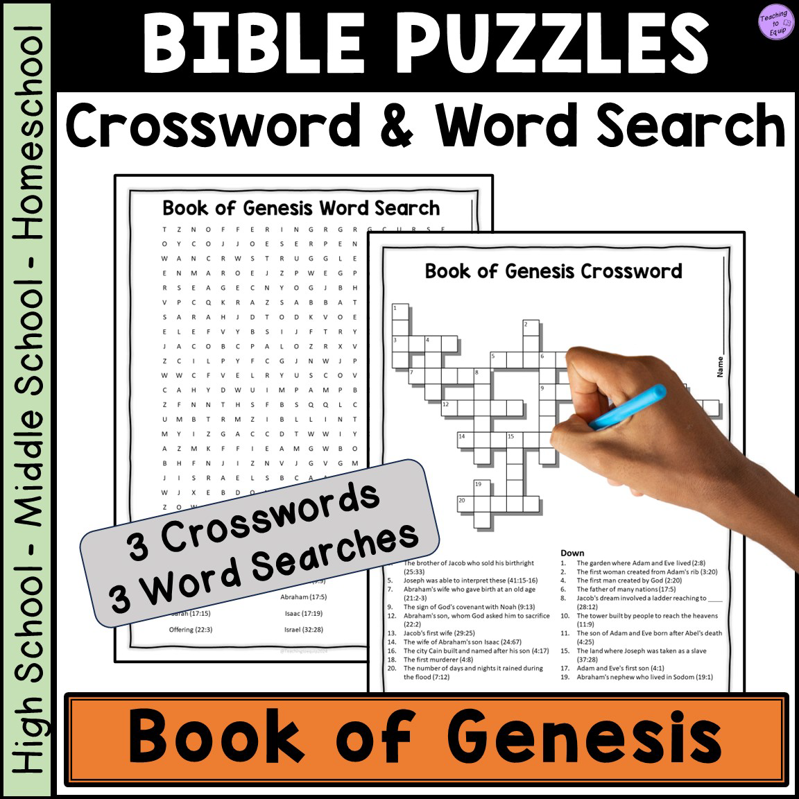 Bible Book Of Genesis Crossword U0026 Word Search Puzzle Activities Bible Book Of Genesis Crossword U0026 Word Search Puzzle Activities