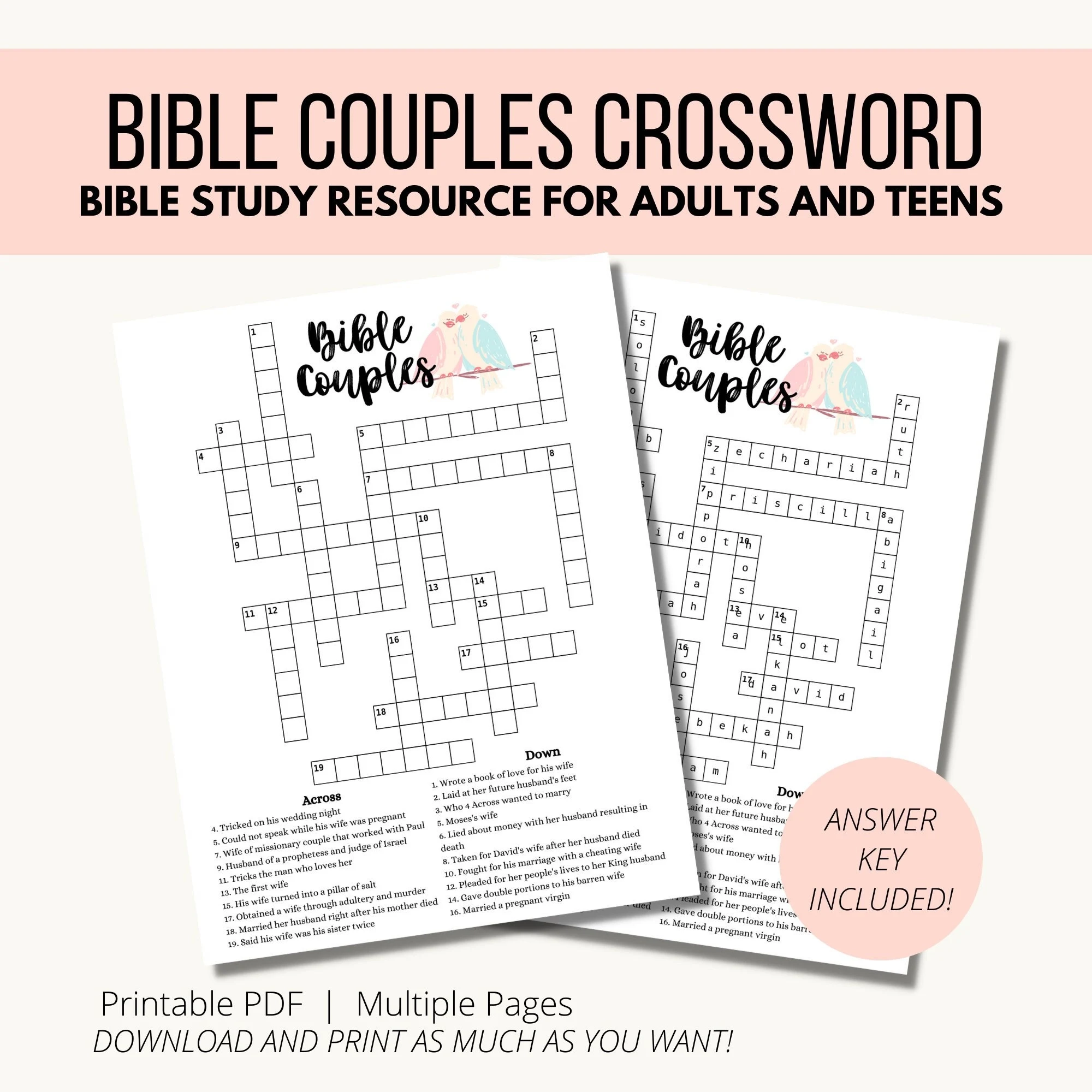 Bible Couples Crossword Puzzle Printable Crossword Valentine s Crossword For Adults And Teens Bible Game Bible Study Resource Etsy Bible Couples Crossword Puzzle Printable Crossword Valentine s Crossword For Adults And Teens Bible Game Bible Study Resource Etsy