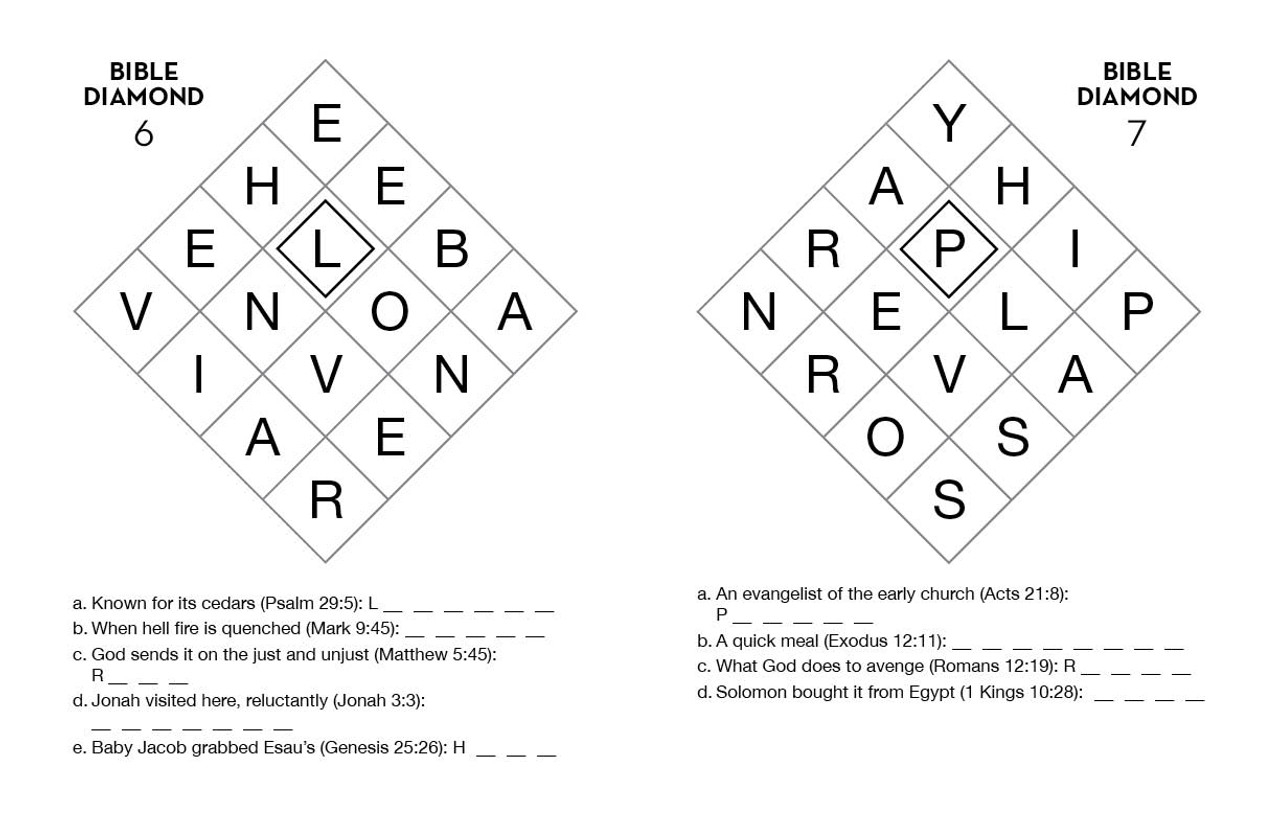 Bible Diamond Puzzles Large Print Bible Diamond Puzzles Large Print