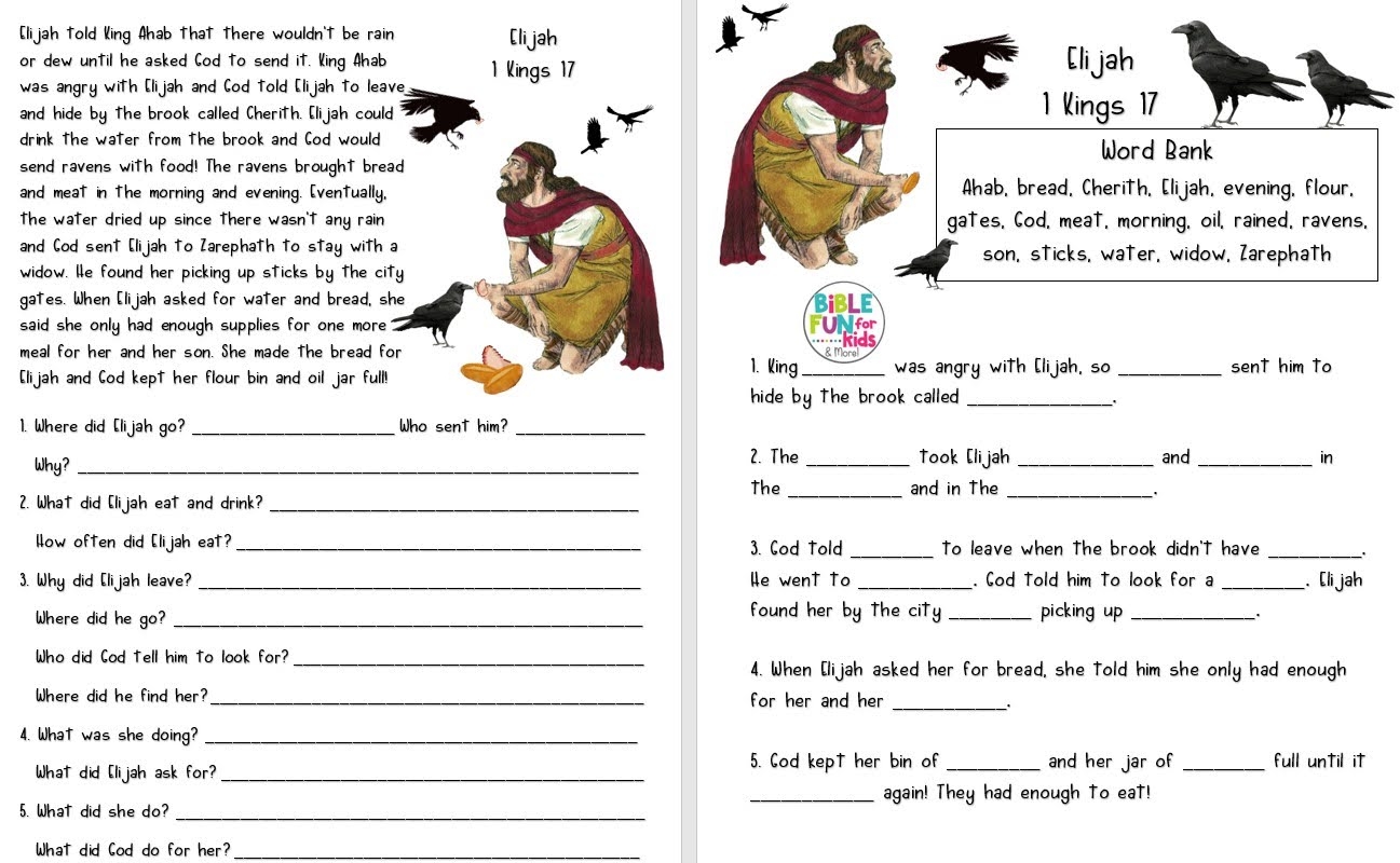 Free Bible Crossword Puzzles Printable-Elijah Free Bible Crossword Puzzles Printable-Elijah