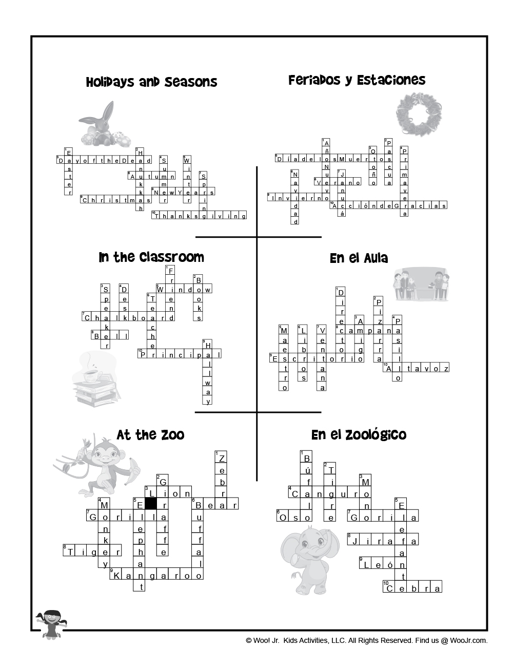 Esl Crossword Puzzles Printable