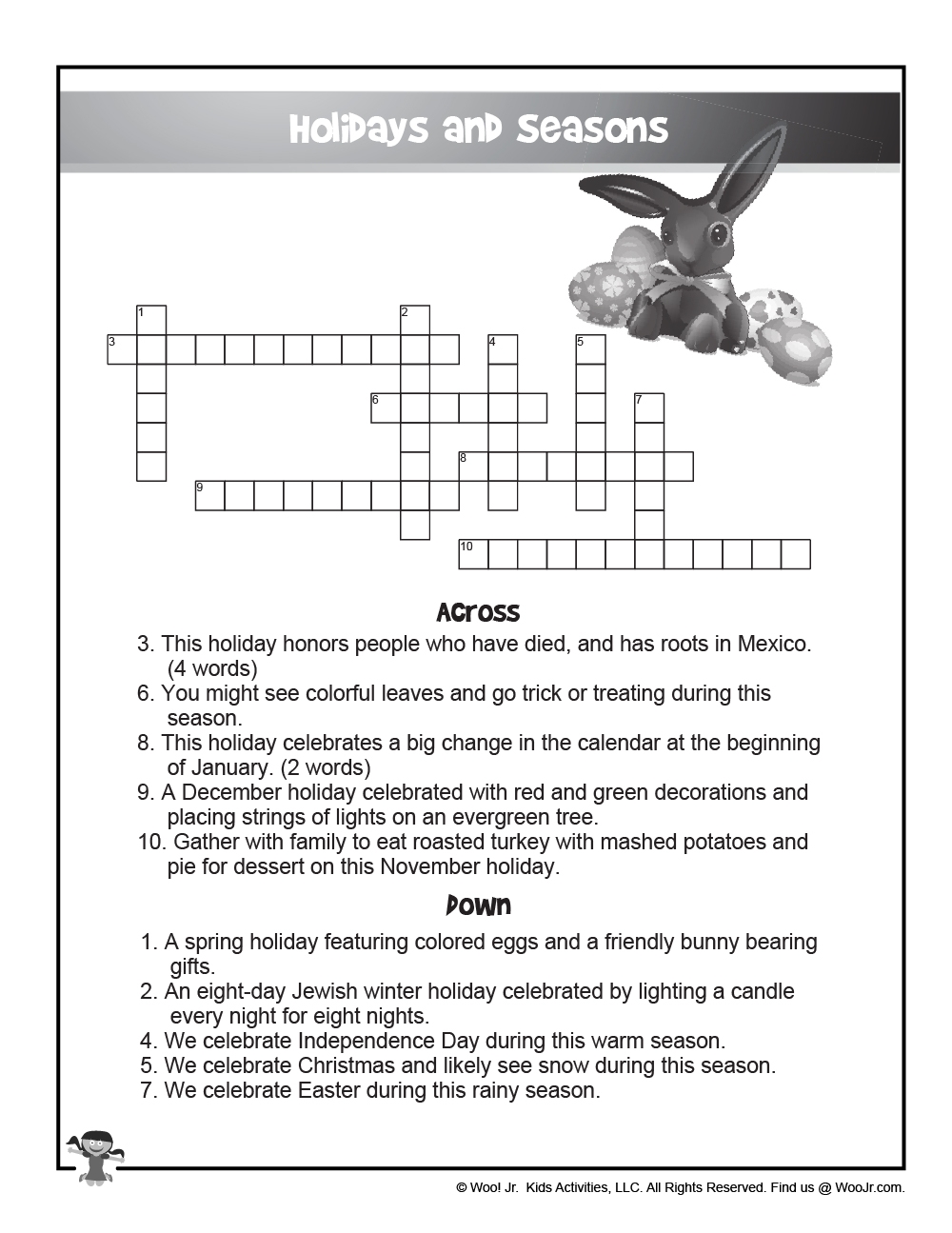 Bilingual ESL Worksheets English And Spanish Crossword Puzzles Woo Jr Kids Activities Children s Publishing