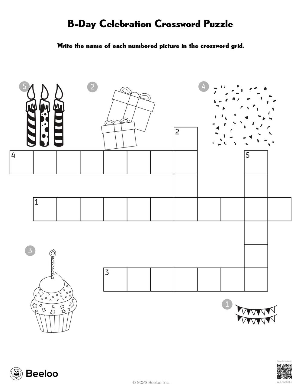 Birthday themed Crossword Puzzles Beeloo Printable Crafts And Activities For Kids Birthday themed Crossword Puzzles Beeloo Printable Crafts And Activities For Kids