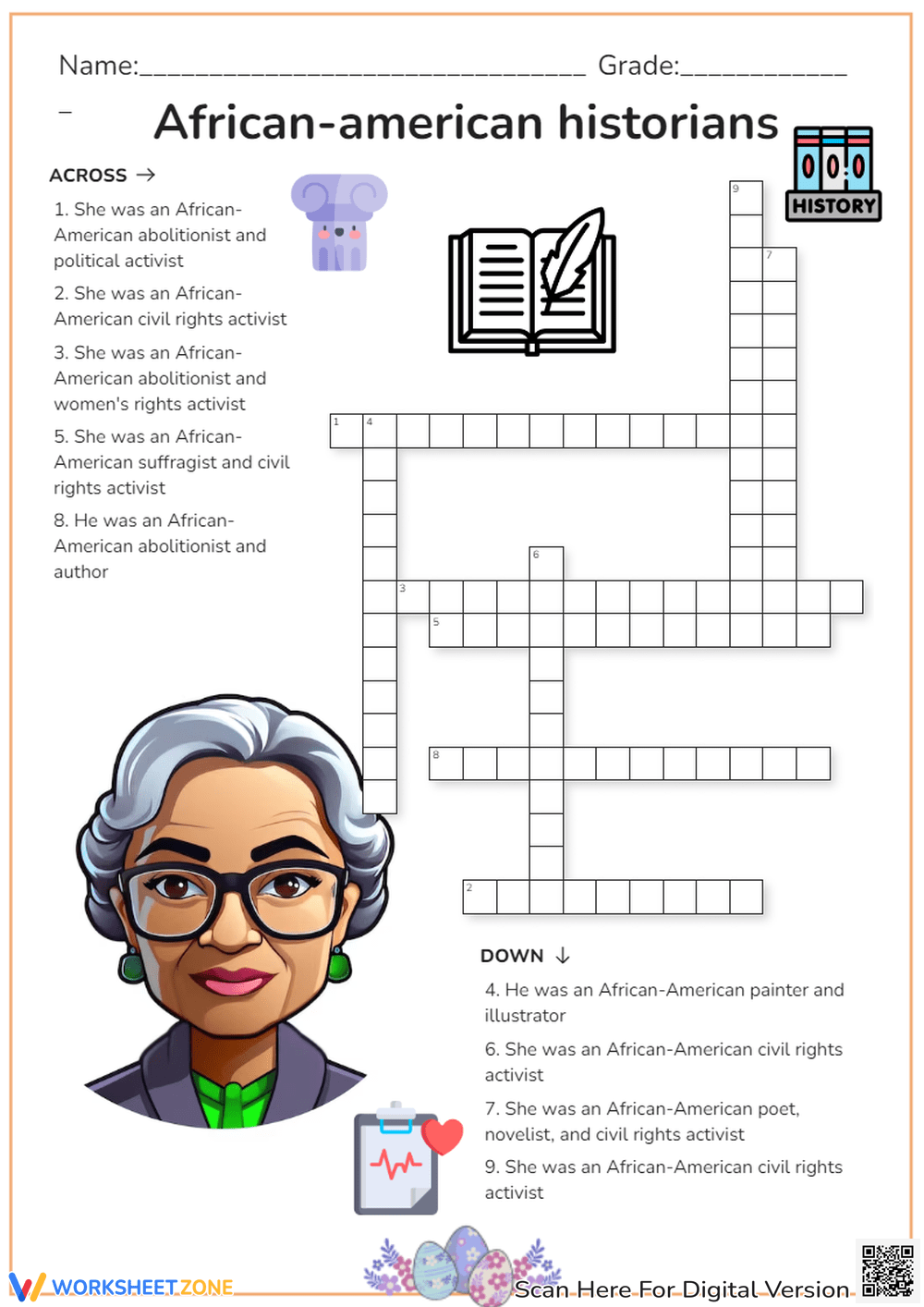 Black History Crossword Puzzles Printable