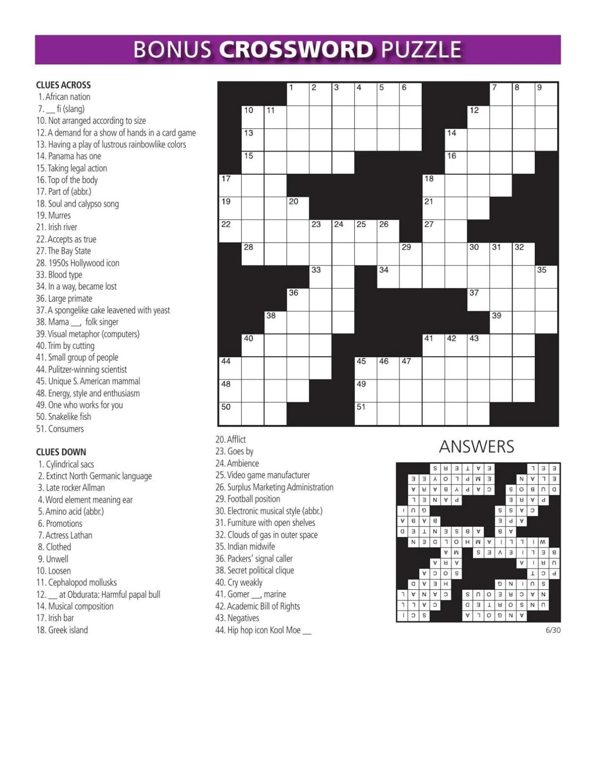 Bonus Puzzle And Sudoku For The Week Of June 30 2020 Entertainment Kokomotribune Bonus Puzzle And Sudoku For The Week Of June 30 2020 Entertainment Kokomotribune