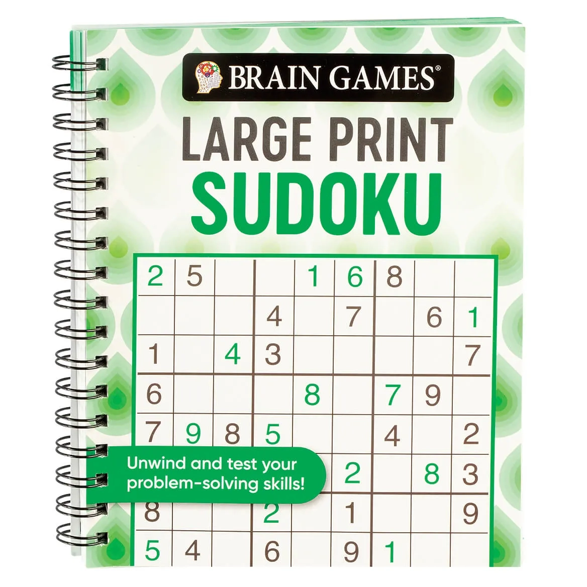 Brain Games Swirls Design Large Print Sudoku Puzzles Miles Kimball