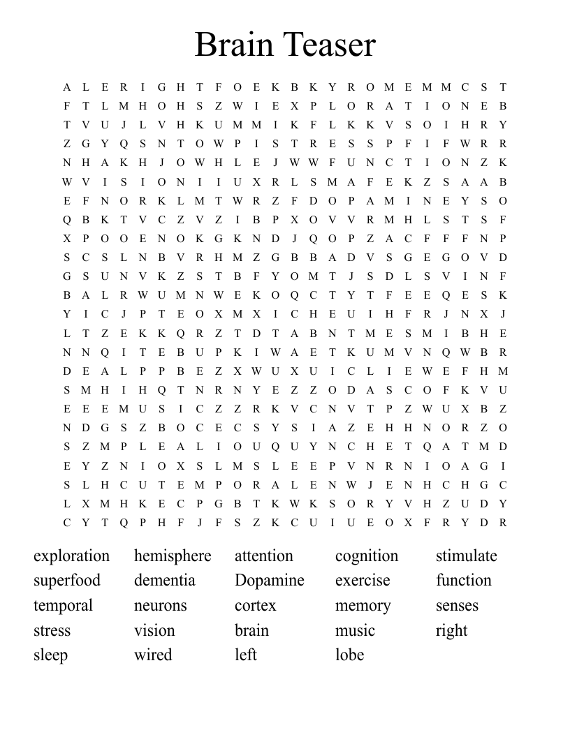 Brain Teaser Word Search WordMint Brain Teaser Word Search WordMint