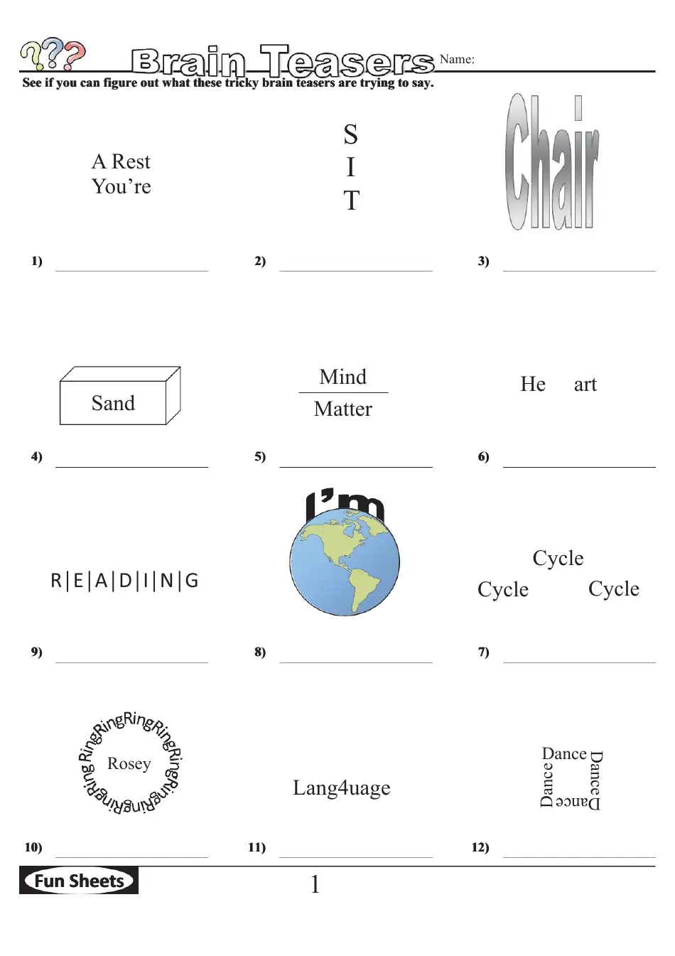 Brain Teasers Logic Puzzle Template With Answer Key Download Printable PDF Templateroller Brain Teasers Logic Puzzle Template With Answer Key Download Printable PDF Templateroller